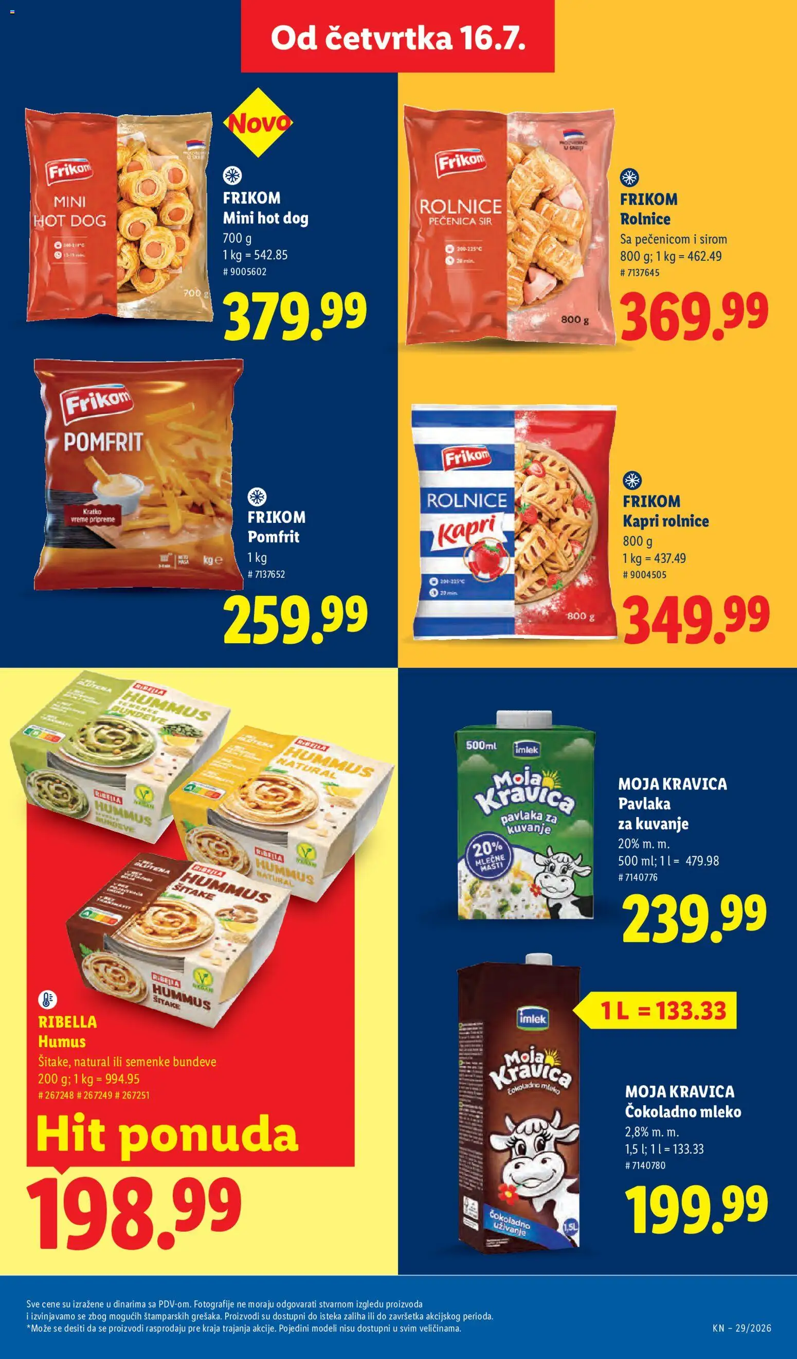 Lidl katalog - važi od 16.07.2026 | Strana: 35 | Proizvode: Moja kravica, Pomfrit, Mleko, Hot dog
