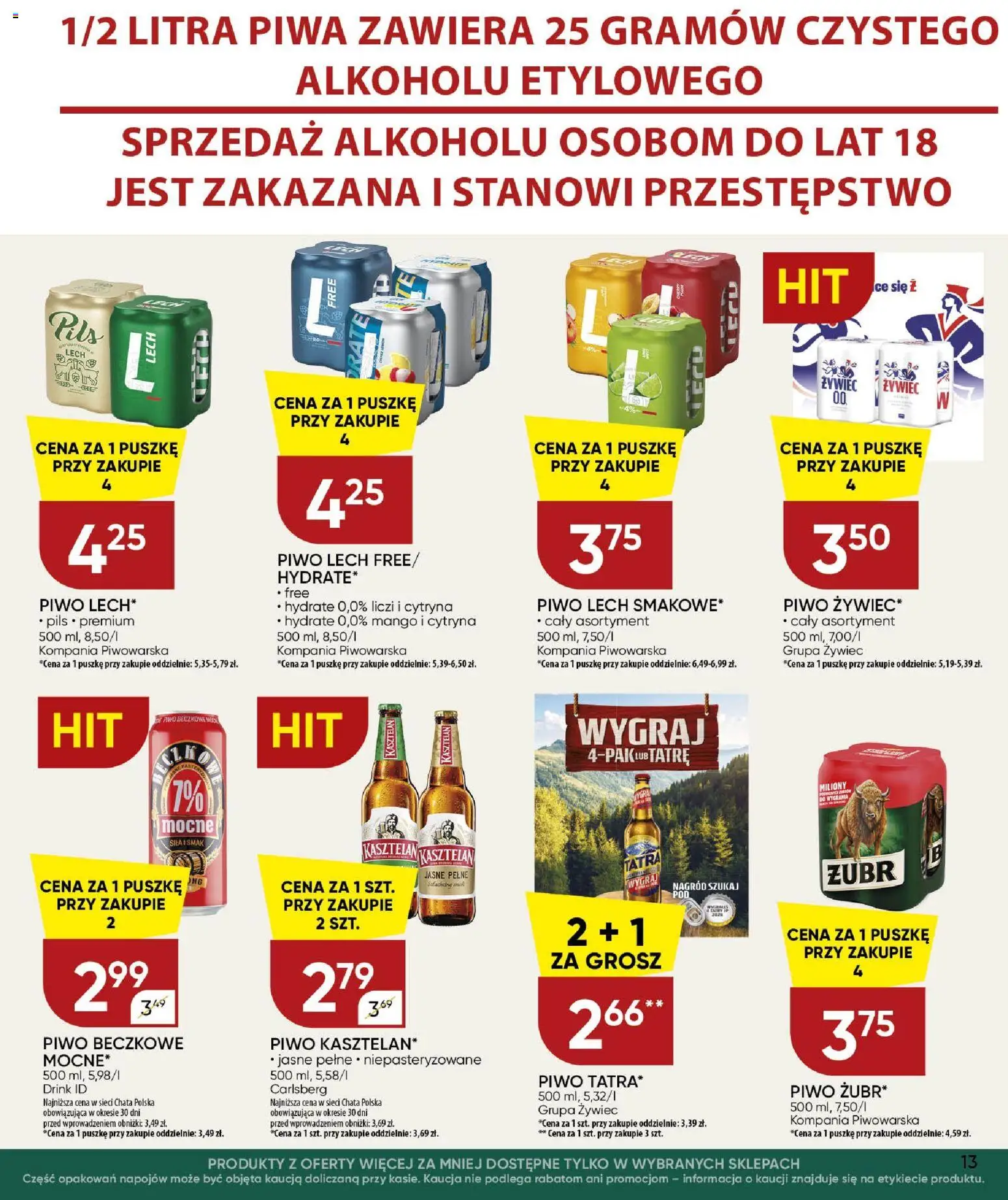 Chata Polska gazetka od 30.07.2026 | Strona: 13 | Produkty: Cytryna, Mango, Piwo