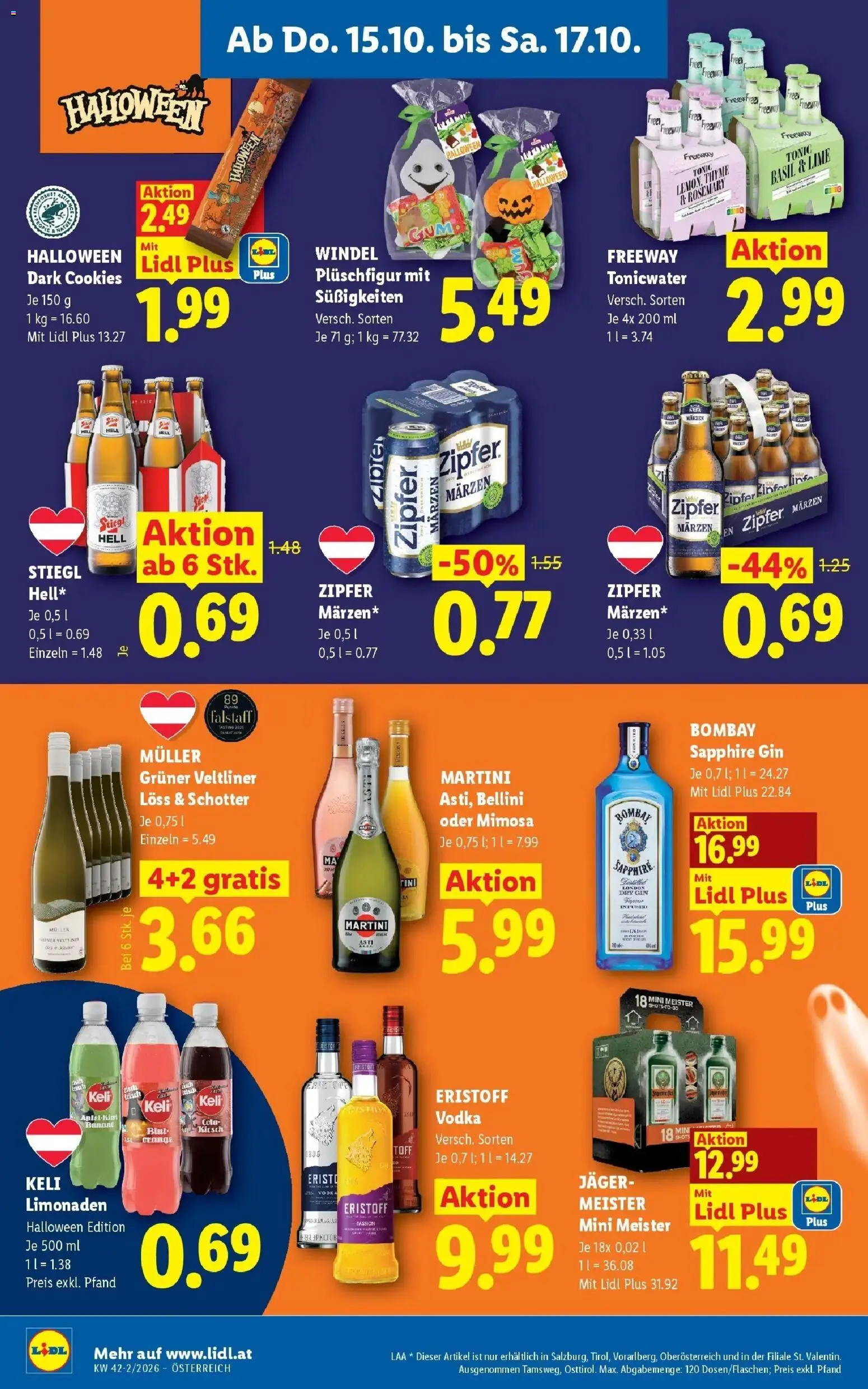 Lidl Flugblatt - Jenbach ab 11.10.2026 - Angebote ab donnerstag | Seite: 18 | Produkte: Süßigkeiten, Gin, Tisch