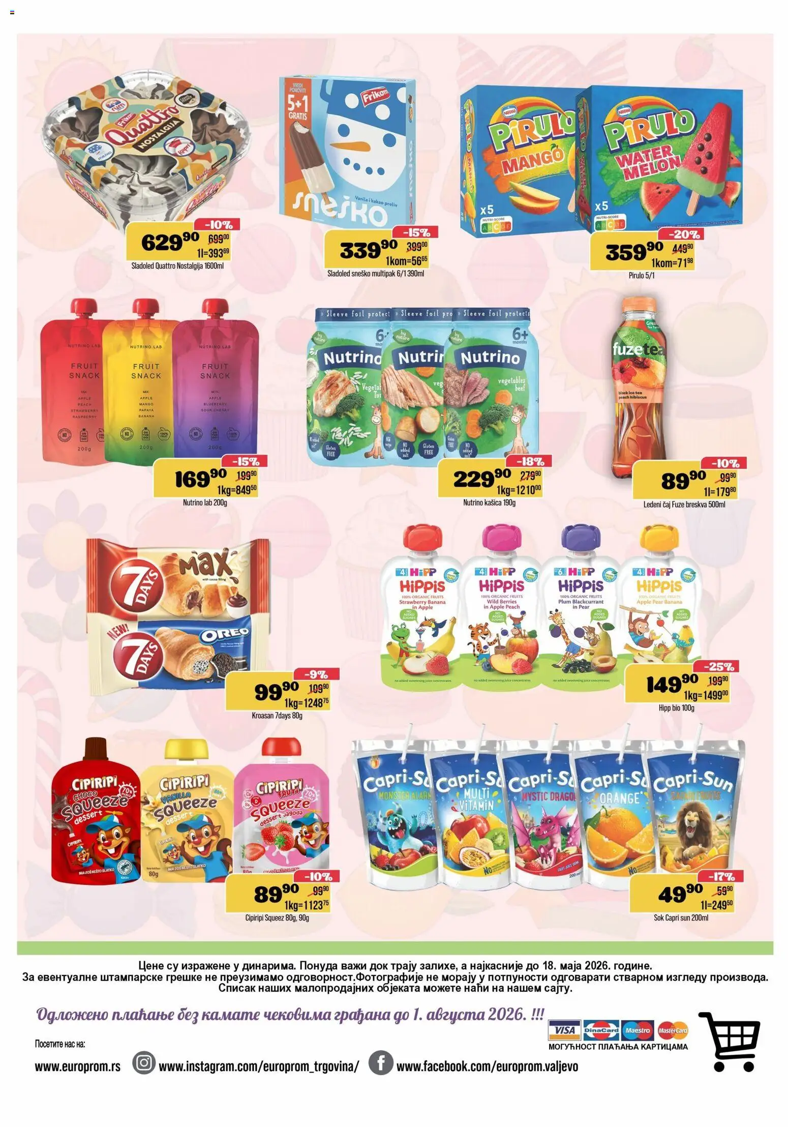 Europrom katalog - važi od 06.05.2026 | Strana: 12 | Proizvode: Mango, Oreo, Jagoda, Sok