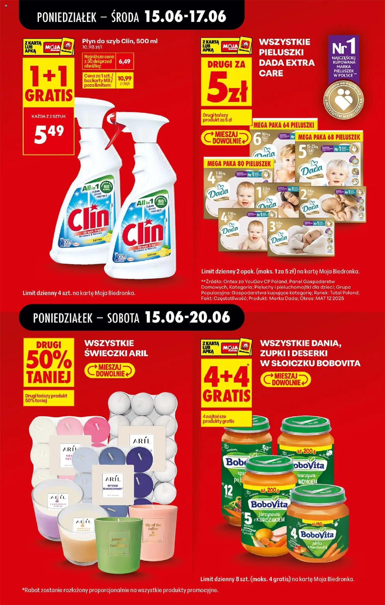 Biedronka gazetka od poniedziałku od 15.06.2026 | Strona: 23 | Produkty: Cleaner, Pieluchomajtki, Jabłka, Marchewka