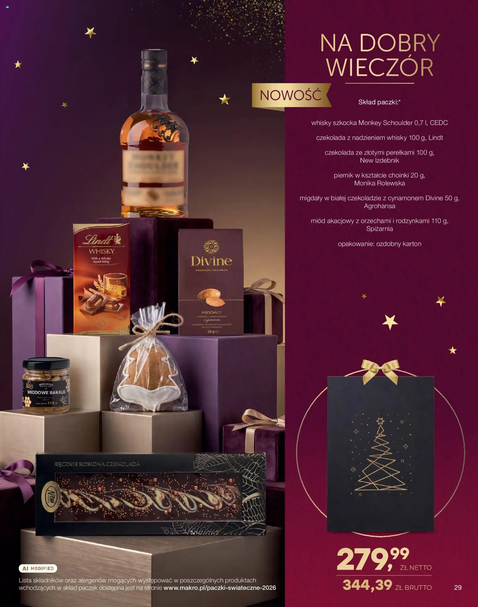 Makro gazetka - Świat prezentów od 01.11.2026 | Strona: 29 | Produkty: Lindt, Piernik, Pączki, Whisky