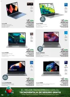 Vista previa El Corte Inglés ofertas válido desde el 08.06.2026 | Página: 10 | Productos: Portátil HP, Portátil Lenovo, Mochila, Funda