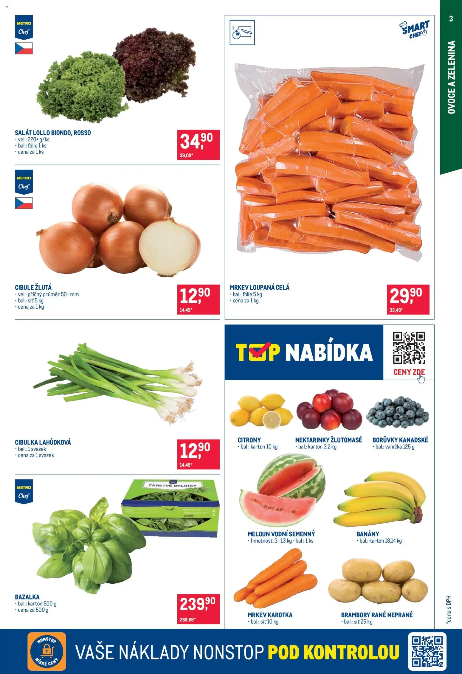 Makro leták - Gastronomie od 12.08.2026 | Strana: 3 | Produkty: Ovoce a zelenina, Mrkev, Brambory, Cibule