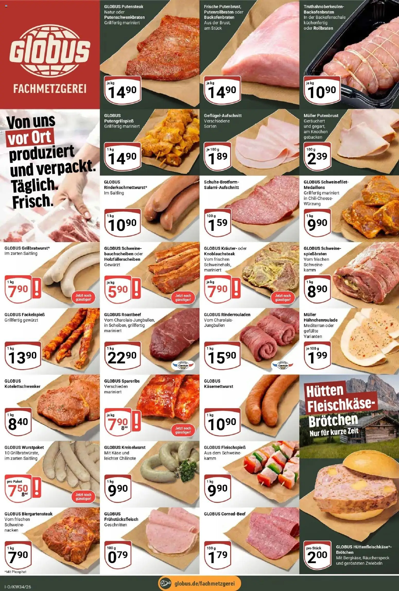 Globus Prospekt Idar-Oberstein (ab 17.08.2026) » Angebote online | Seite: 9 | Produkte: Putenbrust, Käse, Schweinefilet, Zwiebeln
