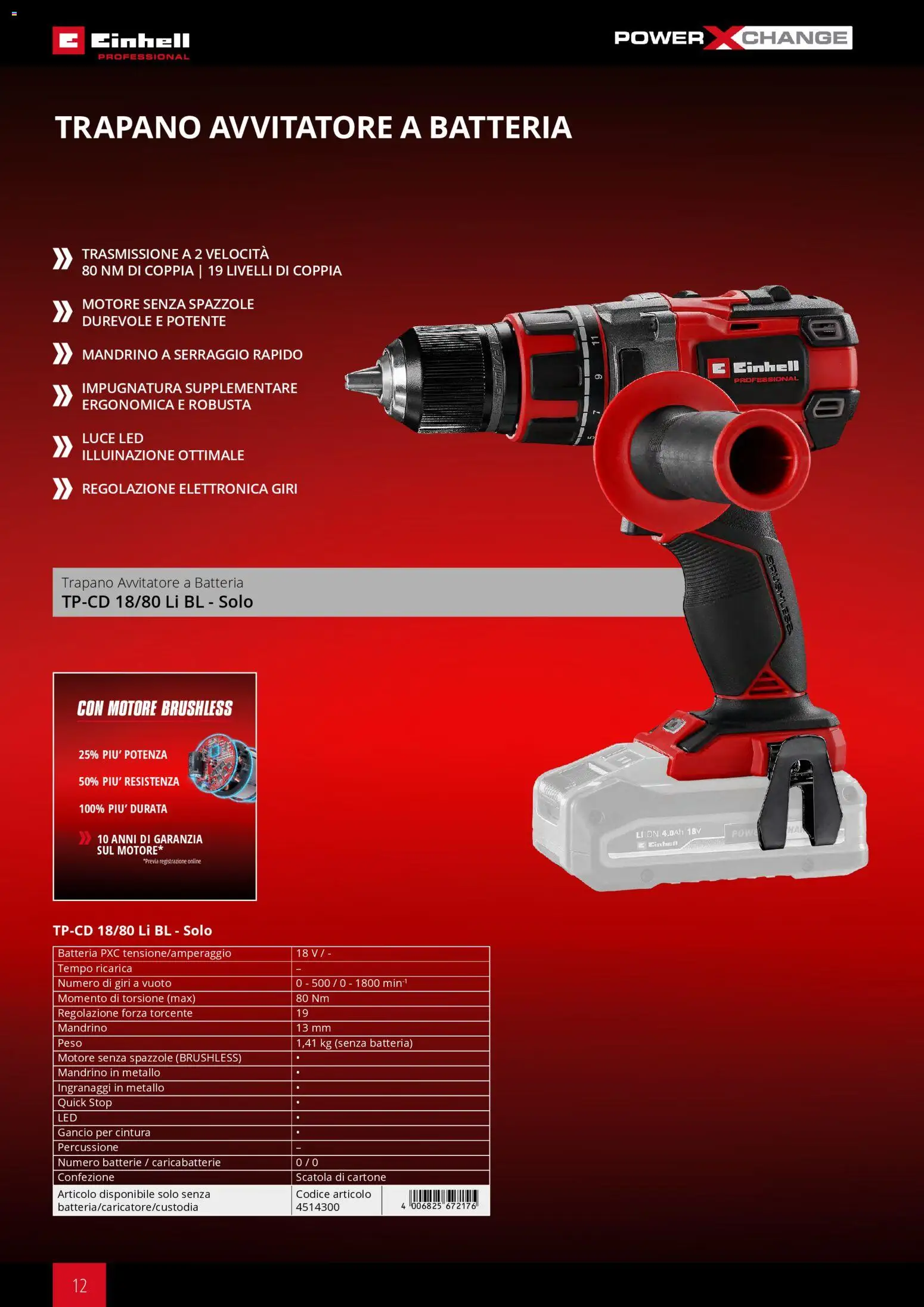 Volantino Einhell del 17.03.2026 | Pagina: 14 | Prodotti: Avvitatore, Cintura, Trapano, Batteria