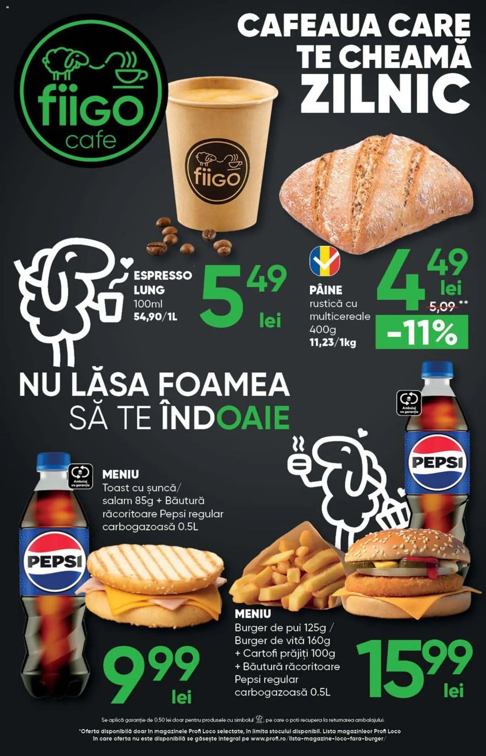 Noul catalog Profi – valabil de la 27.05.2026 | Pagină: 16 | Produse: Hacıyatmaz Kedi Oyuncağı, Pâine, Burger, Cartofi