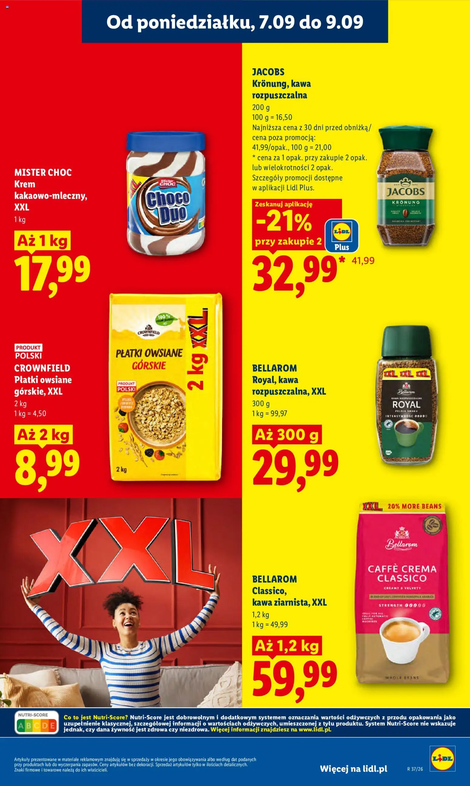 Lidl Polsko leták od 07.09.2026 | Strana: 45 | Produkty: Krém, Mister Choc, Jacobs, Crema