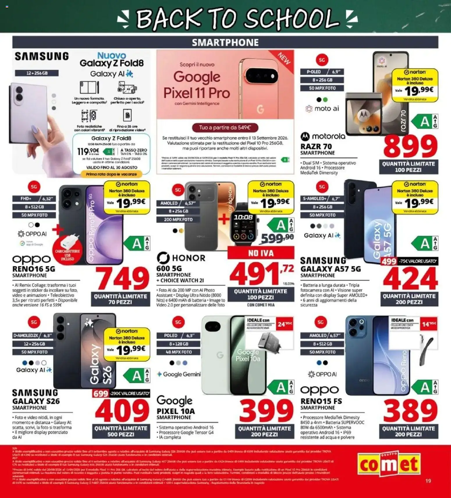 Nuovo Comet - Back to school dal 20/08/2026 > offerte anteprima 🛍️ | Pagina: 19 | Prodotti: Smartphone samsung, Video, Fotocamera, Batteria