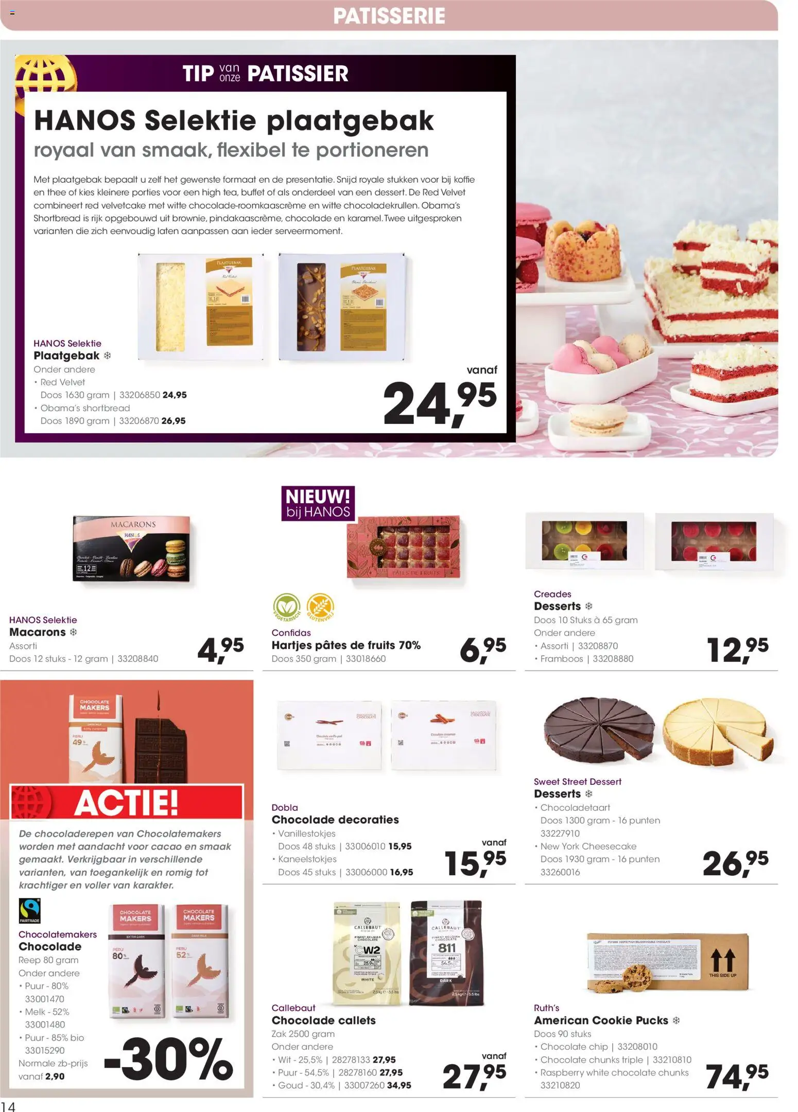{H1} | Pagina: 14 | Producten: Koffie, Chocolade, Zak, Macarons