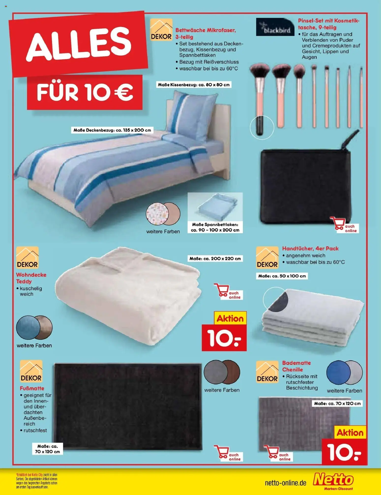 Netto Marken-Discount Prospekt Stemwede-Dielingen – gültig ab 17.08.2026 | Seite: 41 | Produkte: Bettwäsche, Puder, Fußmatte