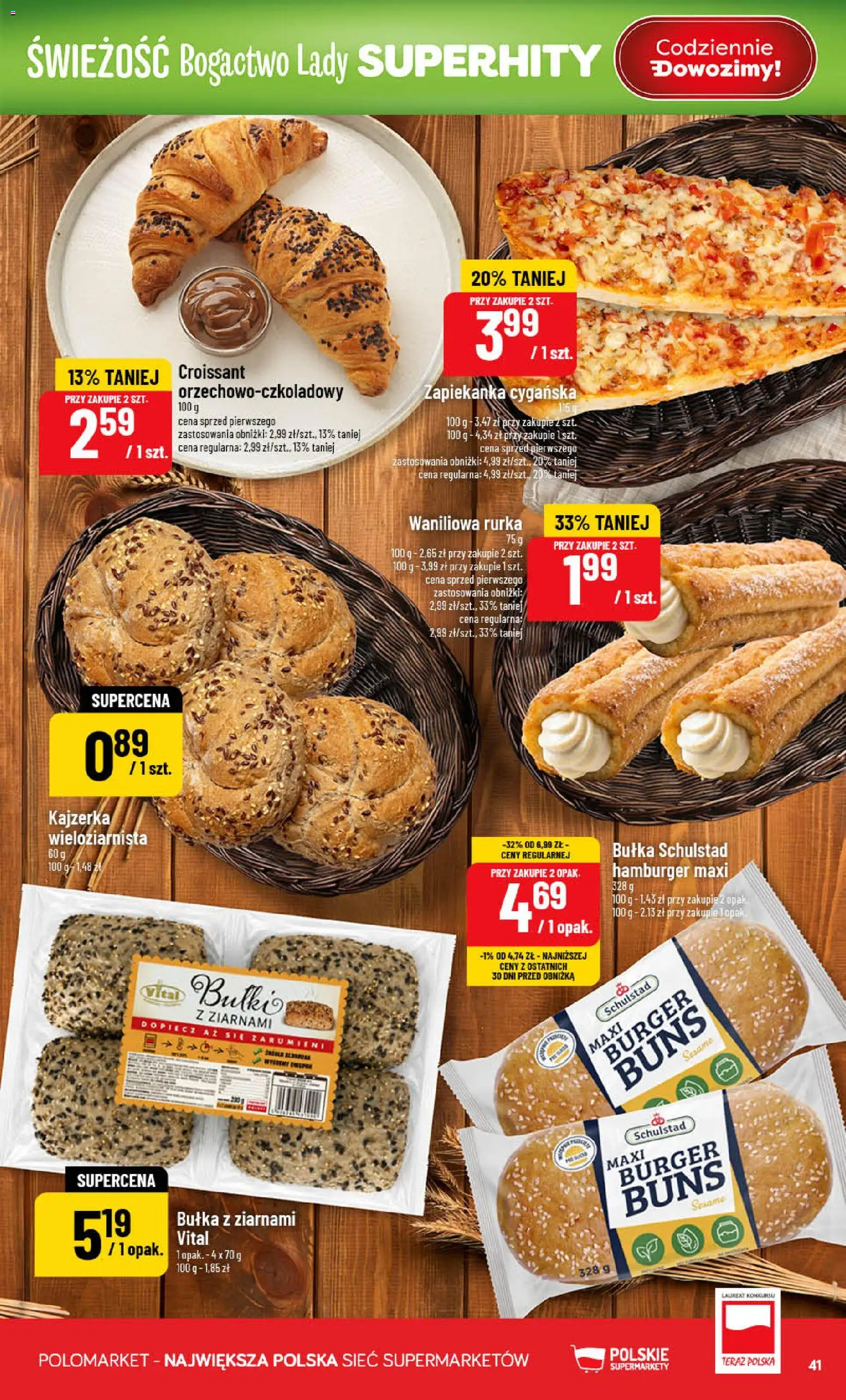 POLOmarket gazetka od 22.07.2026 | Strona: 41 | Produkty: Hamburger, Zapiekanka, Bułka