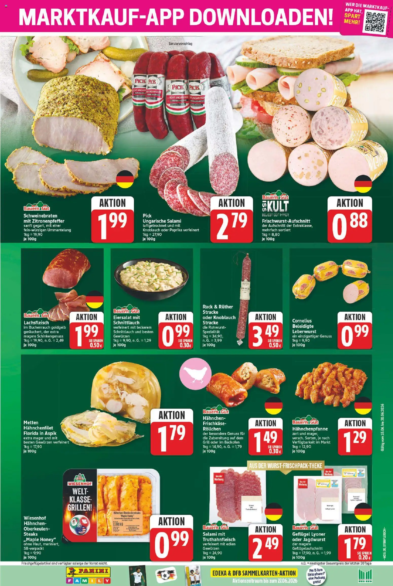 Marktkauf Prospekt – gültig ab 15.06.2026 | Seite: 5 | Produkte: Grill, Hahnchen, Knoblauch, Salami