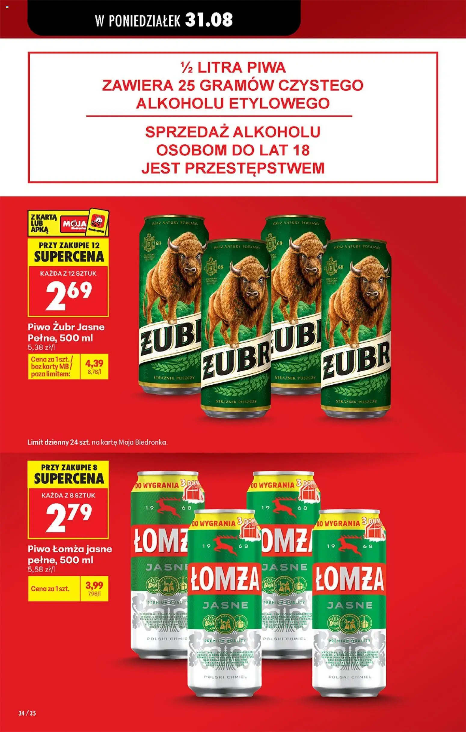 Biedronka Polsko leták od 31.08.2026 | Strana: 36 | Produkty: Zubr, Karty