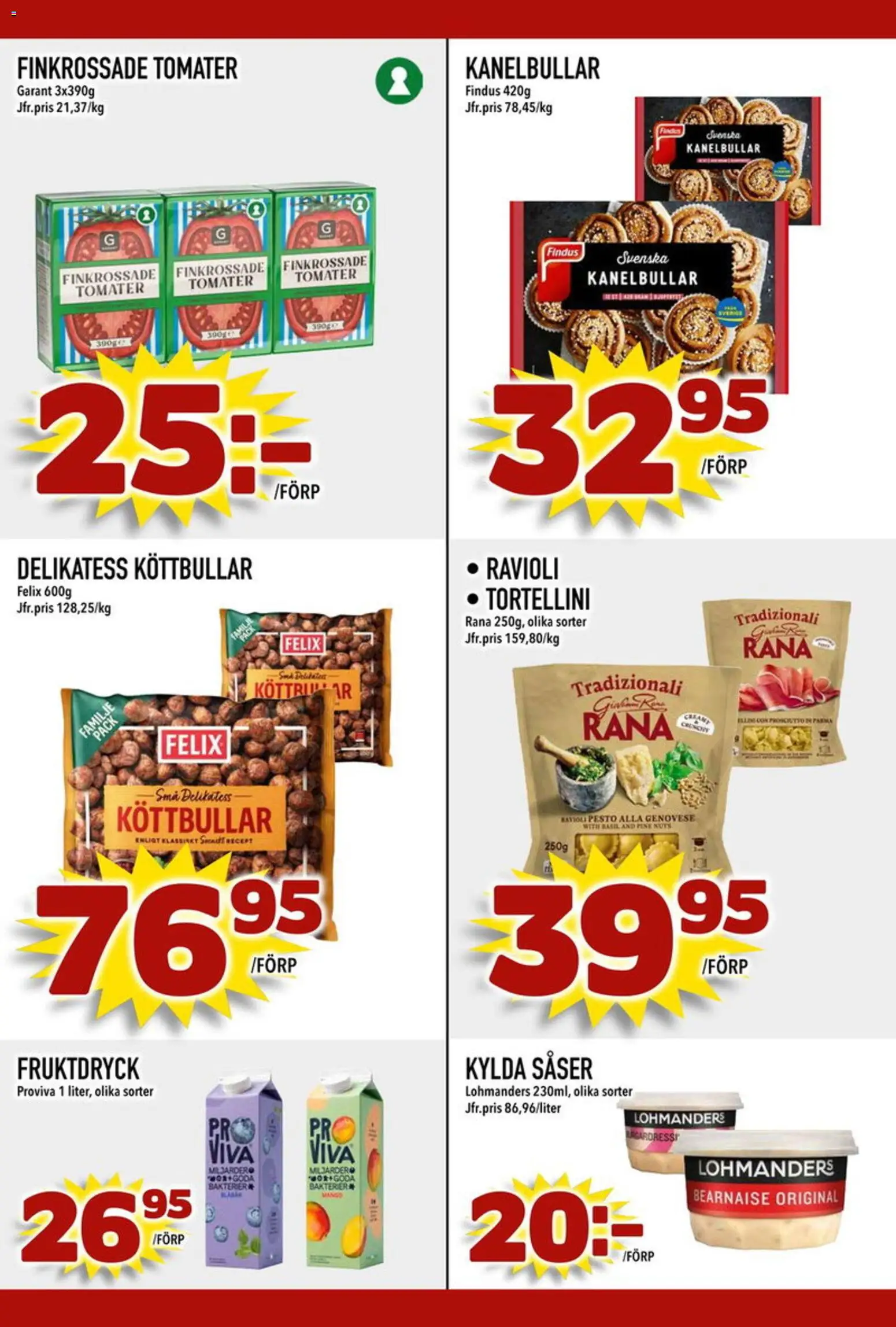 Din Mat reklamblad aktuell från 18.05.2026 | Sida: 6 | Produkter: Köttbullar, Tomater, Pesto