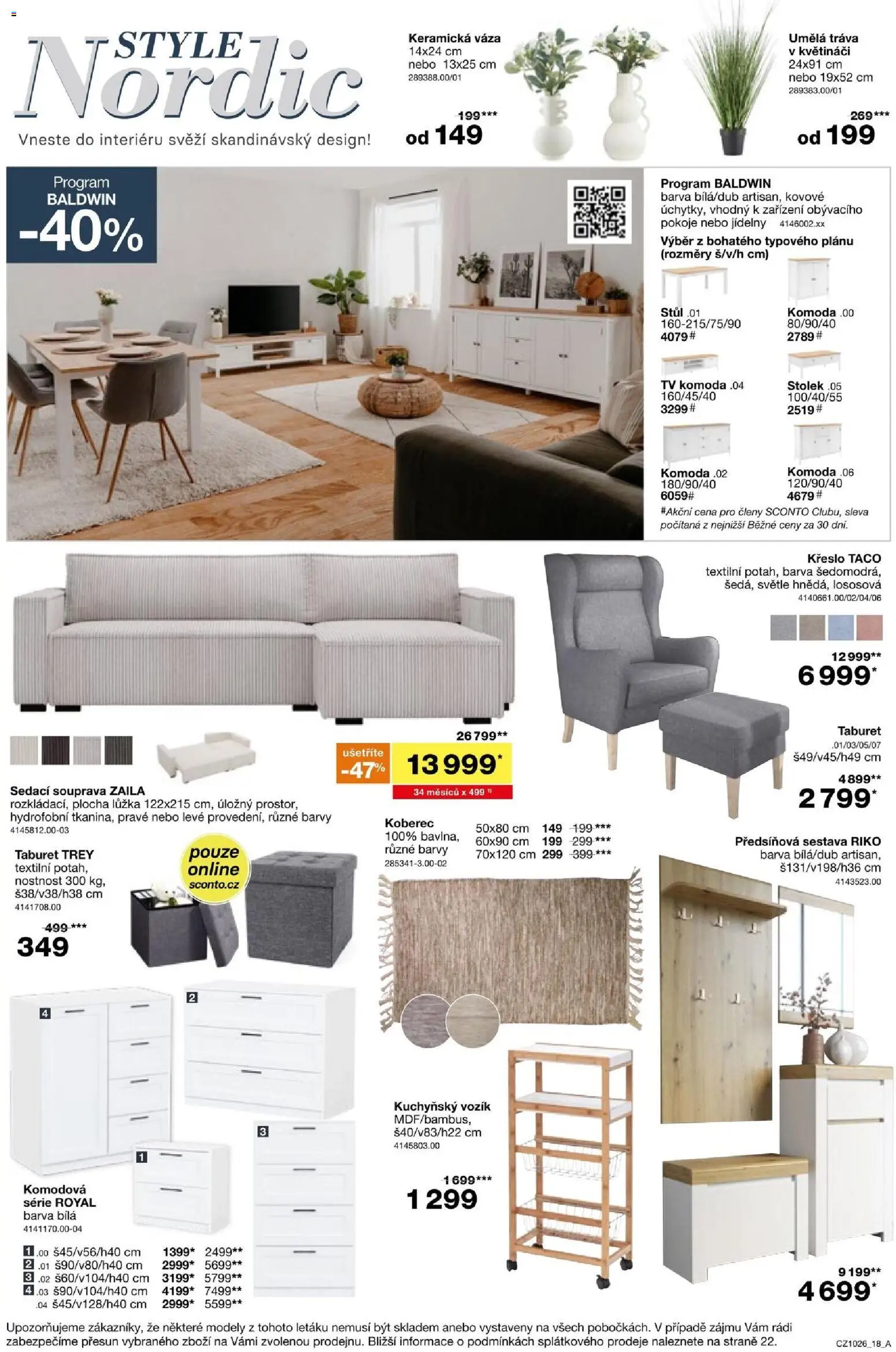 Sconto nábytek leták od 05.08.2026 | Strana: 18 | Produkty: Taburet, Tv, Křeslo, Barvy
