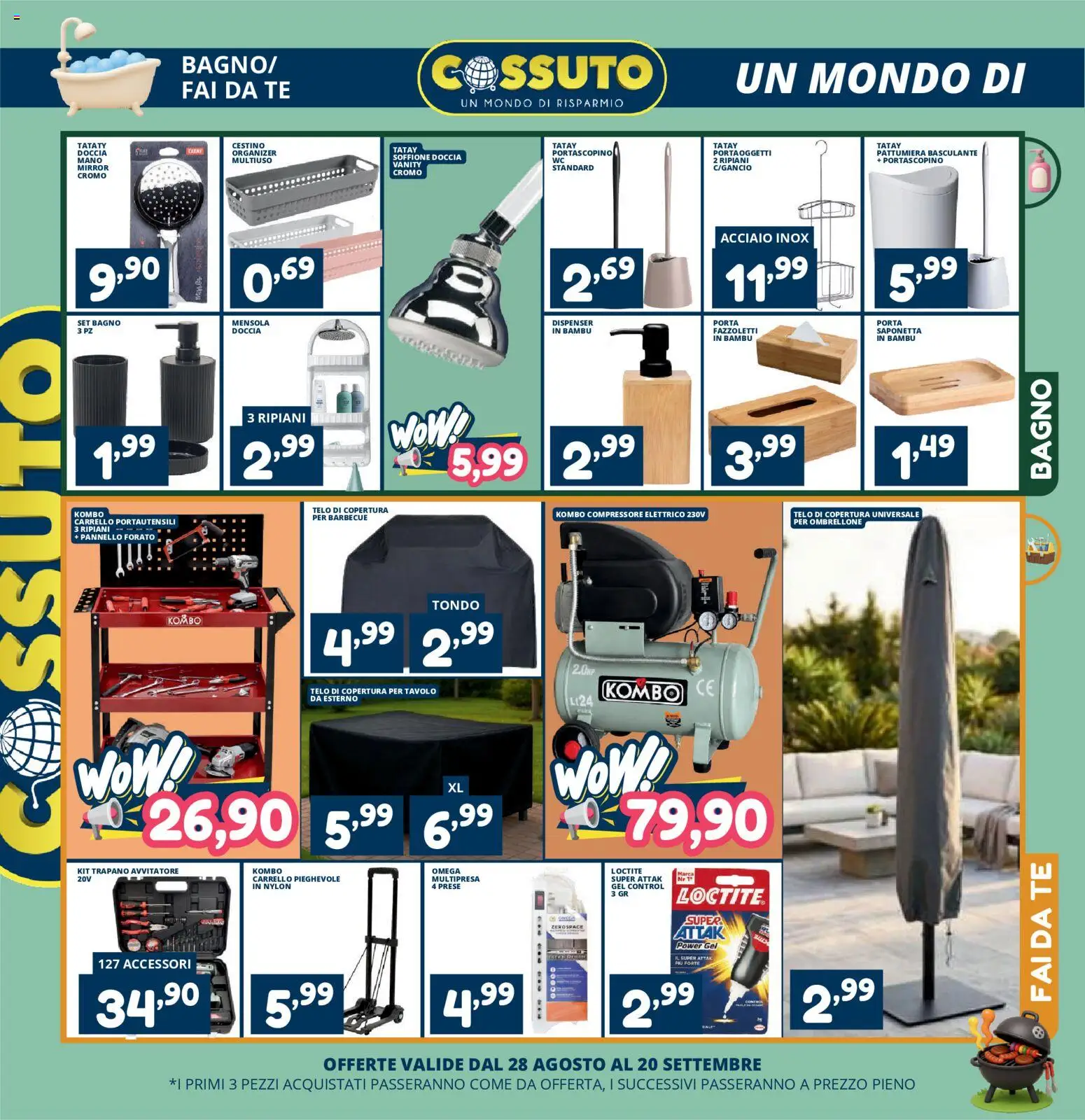Volantino Cossuto del 28/08/2026 | Pagina: 6 | Prodotti: Saponetta, Barbecue, Omega, Mensola