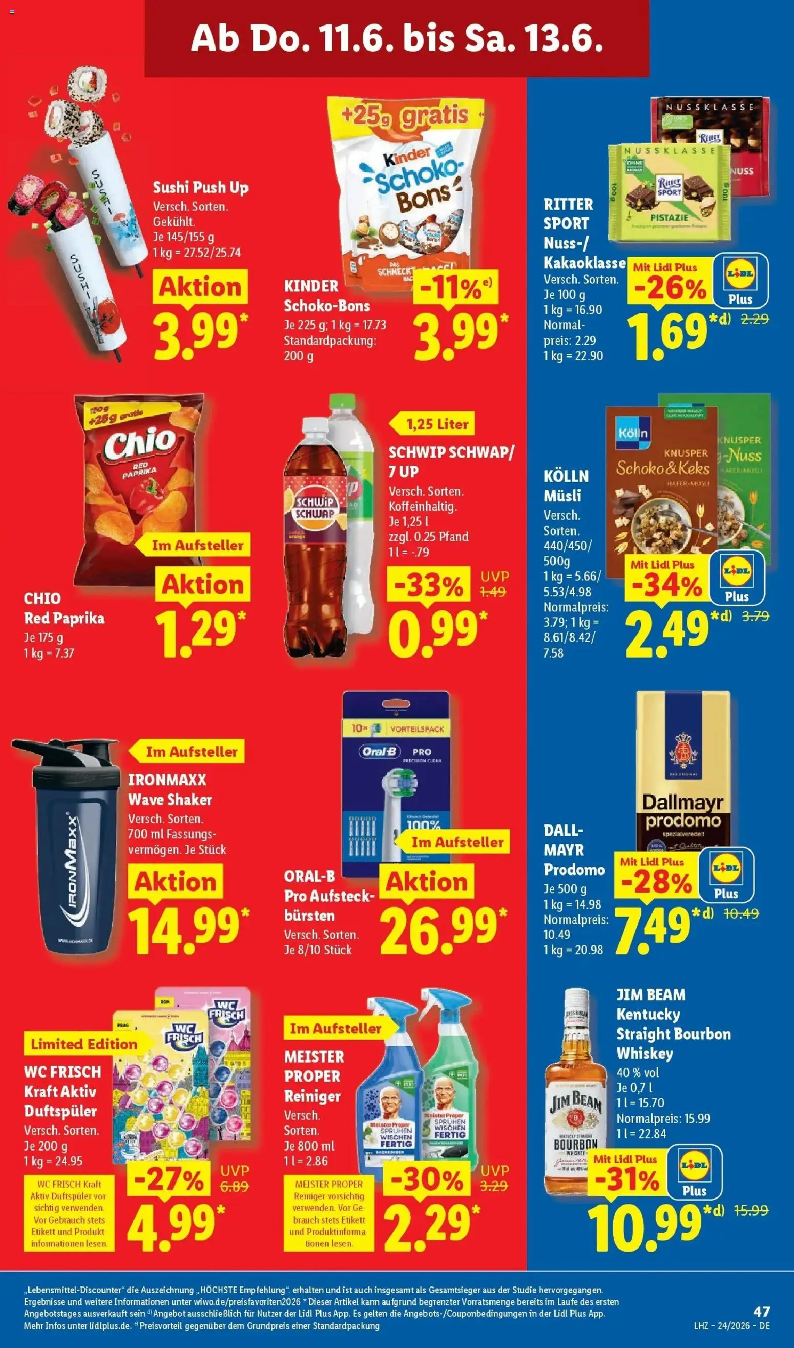 Lidl Prospekt Senftenberg – gültig ab 08.06.2026 | Seite: 75 | Produkte: Musli, Kolln, Bourbon, Whiskey