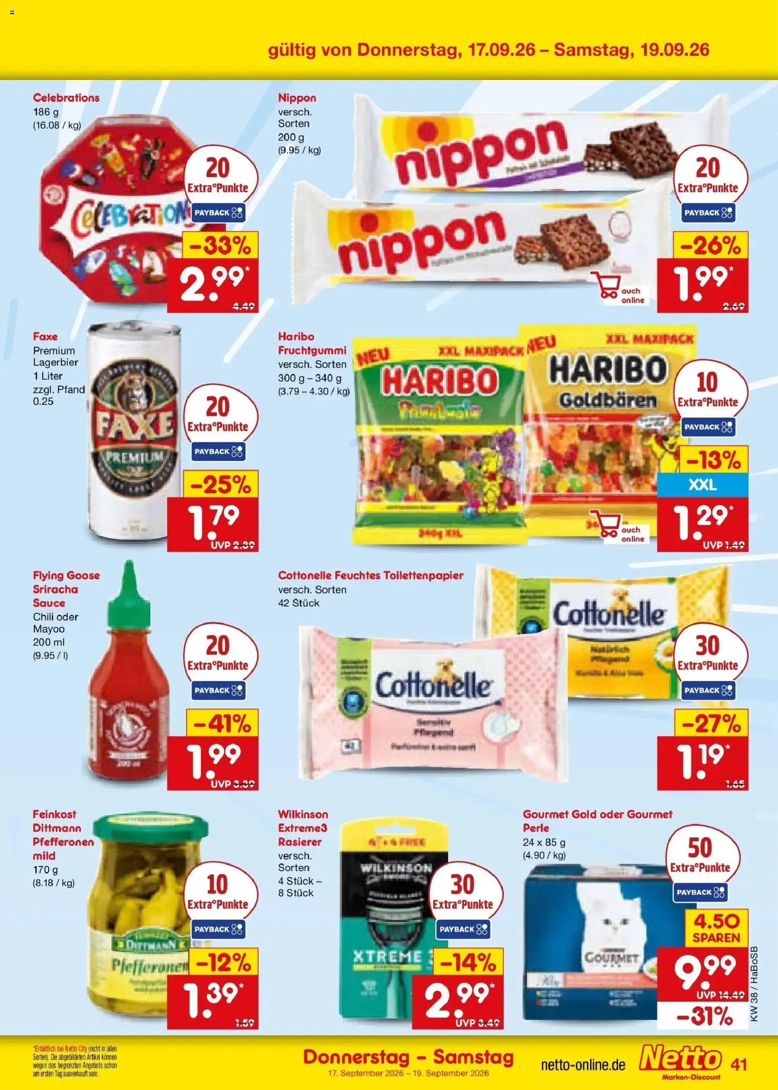 Netto Marken-Discount Prospekt Bochum – gültig ab 14.09.2026 | Seite: 55 | Produkte: Rasierer, Haribo, Toilettenpapier, Feuchtes Toilettenpapier