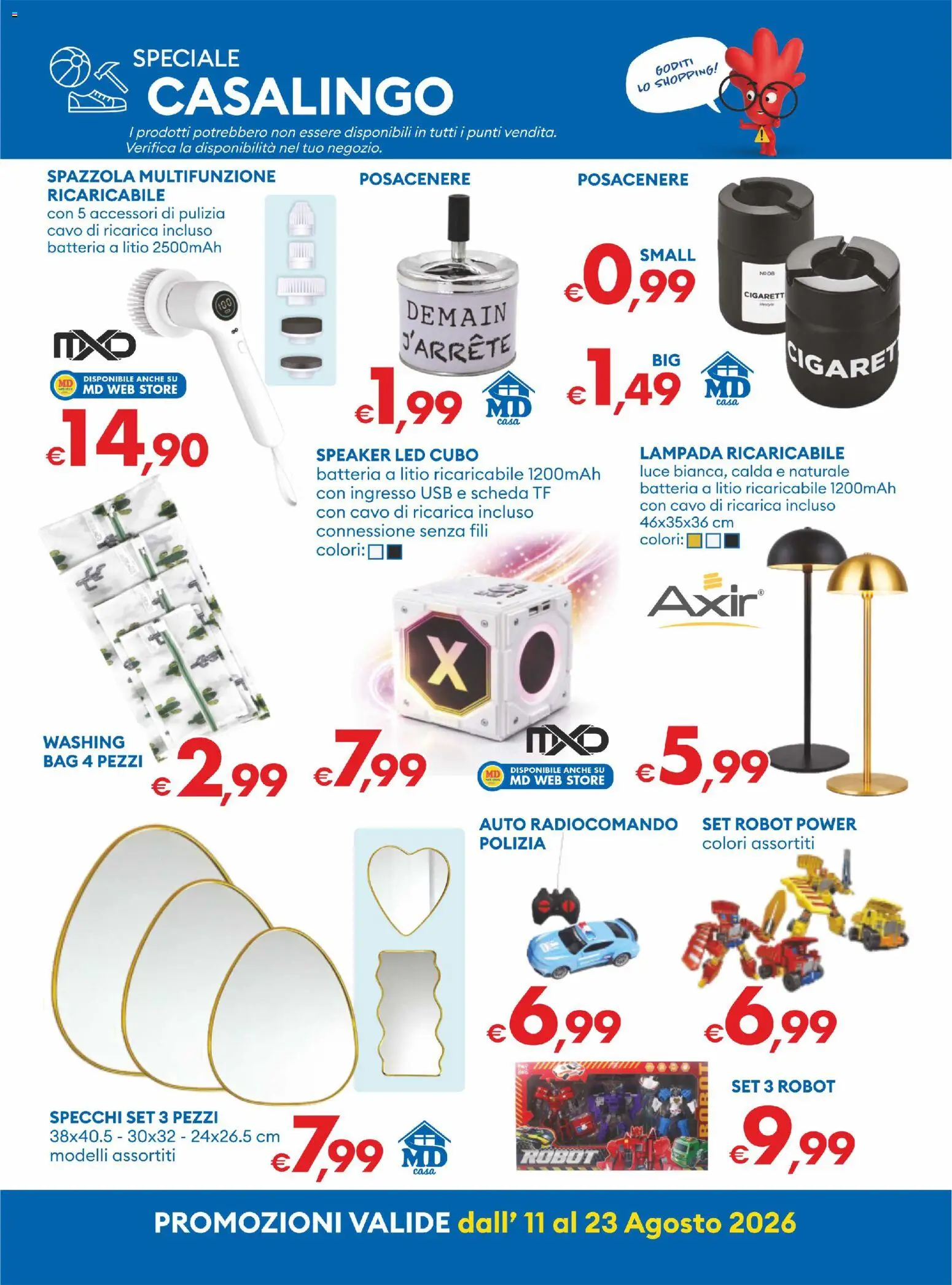 Volantino MD Discount del 11/08/2026 | Pagina: 28 | Prodotti: Cavo, USB, Robot, Batteria
