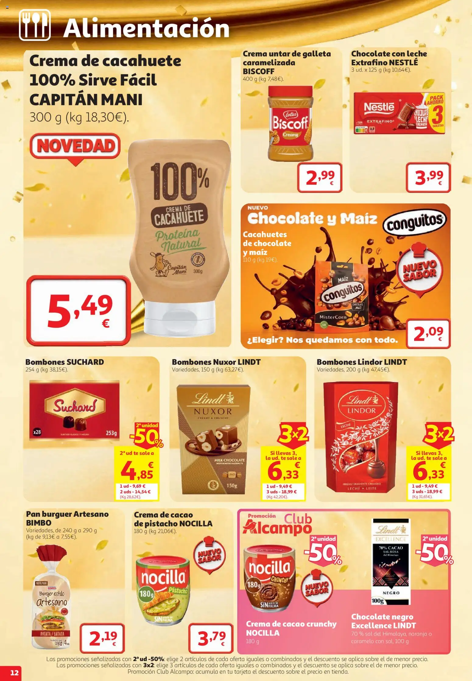 Alcampo HG Nacional │ válido desde el 22/10/2026 | Página: 12 | Productos: Pan, Chocolate, Crema, Cacao