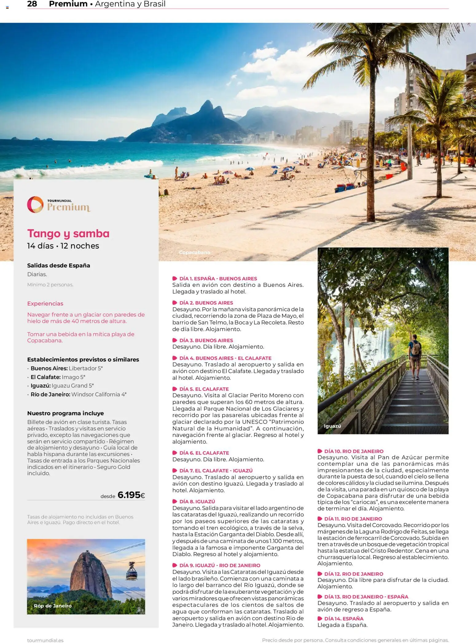 Viajes El Corte Inglés Argentina y Brasil │ válido desde el 01/06/2026 | Página: 28 | Productos: Hielo, Pan, Navegación, Agua