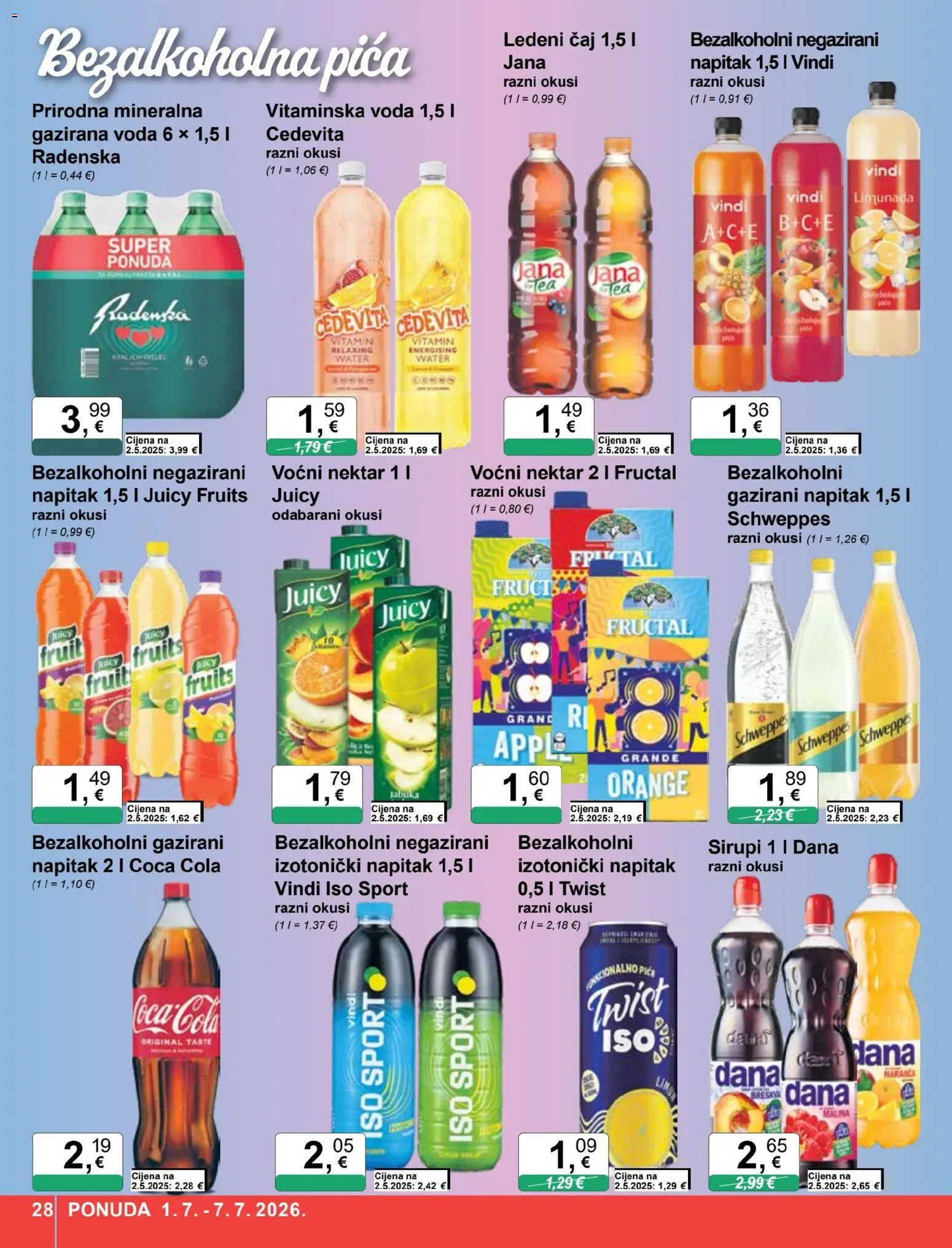KTC katalog | vrijedi od 01.07.2026 | Stranica: 28 | Proizvodi: Ledeni čaj, Čaj, Breskva, Jabuka