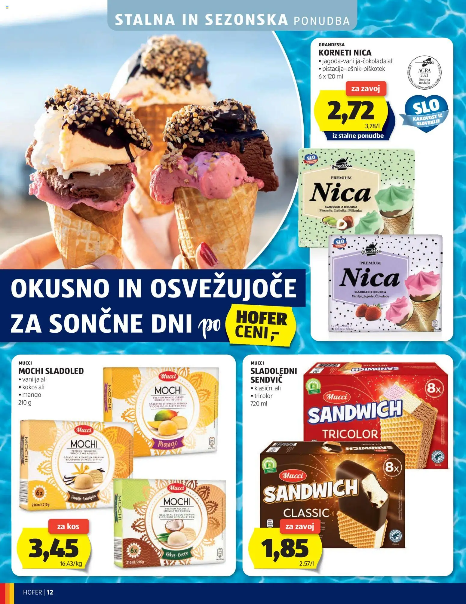 Hofer SI katalog | vrijedi od 15.07.2026 | Stranica: 12 | Proizvodi: Sandwich, Zavoj, Mango, Kokos