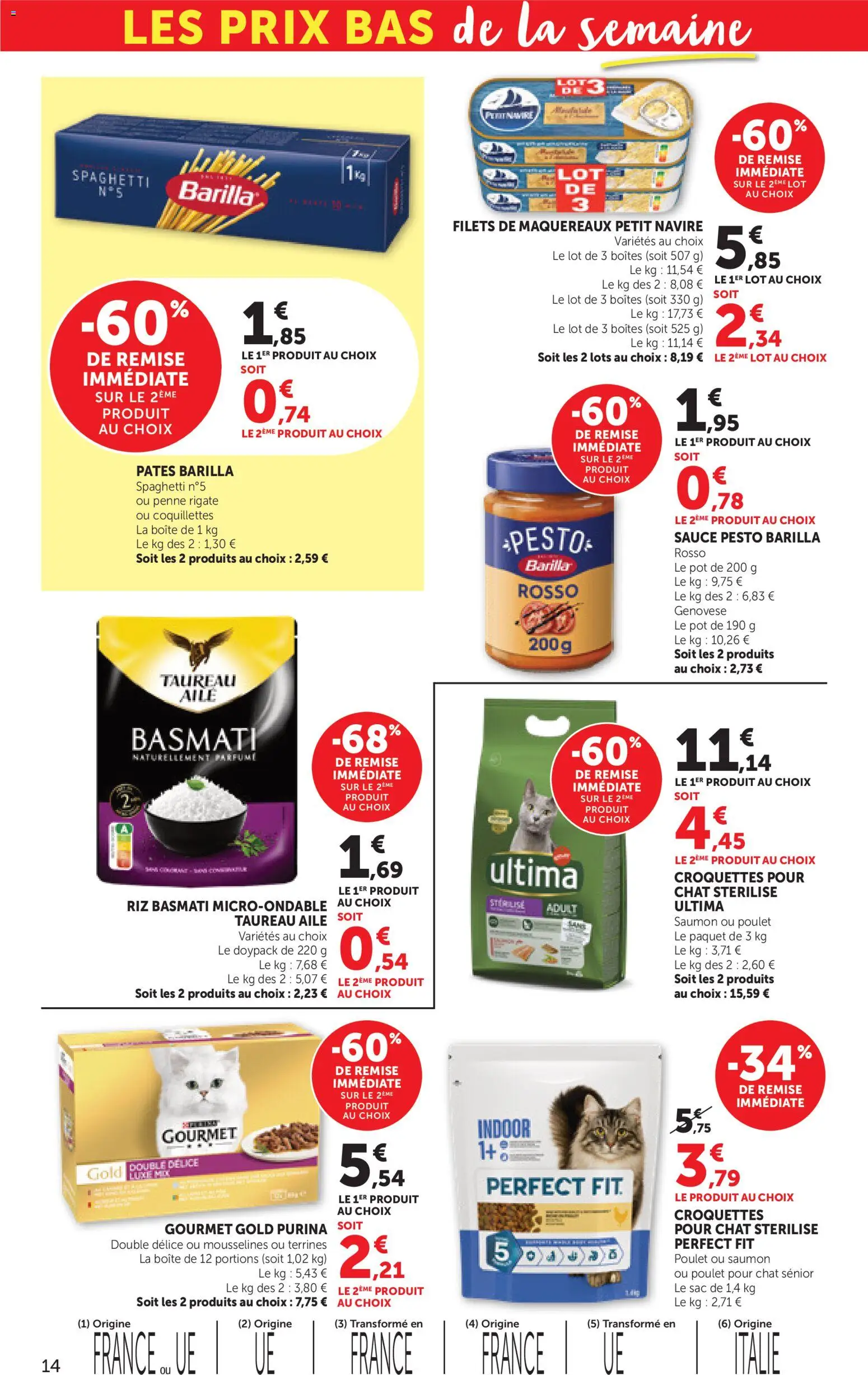 {H1} | Page: 14 | Produits: Sac, Spaghetti, Pesto, Riz basmati