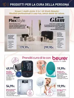 Anteprima del volantino Unieuro volantino Piccoli Elettrodomestici valido a partire dal 16/09/2026 | Pagina: 22 | Prodotti: Silicone, Asciugacapelli, Doccia, Luce LED