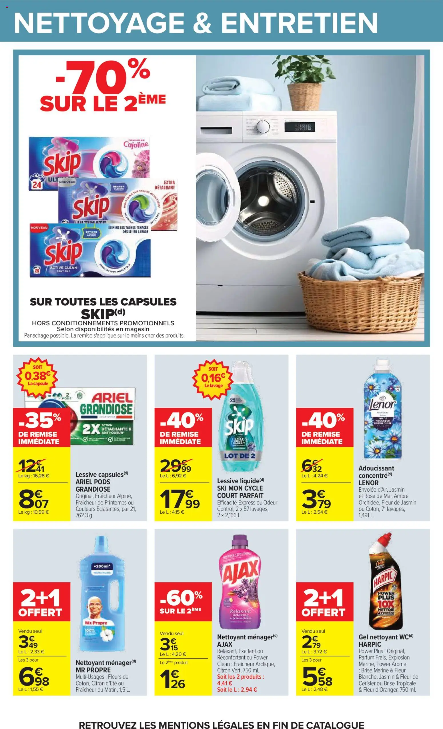 {H1} | Page: 46 | Produits: Ariel pods, Ajax, Ski, Lessive capsules Ariel pods
