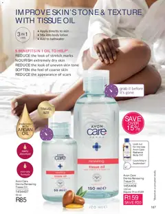 Avon specials catalogue – valid from 01/07/2026 | Page: 167 | Products: Tissue oil, Oil, Lotion