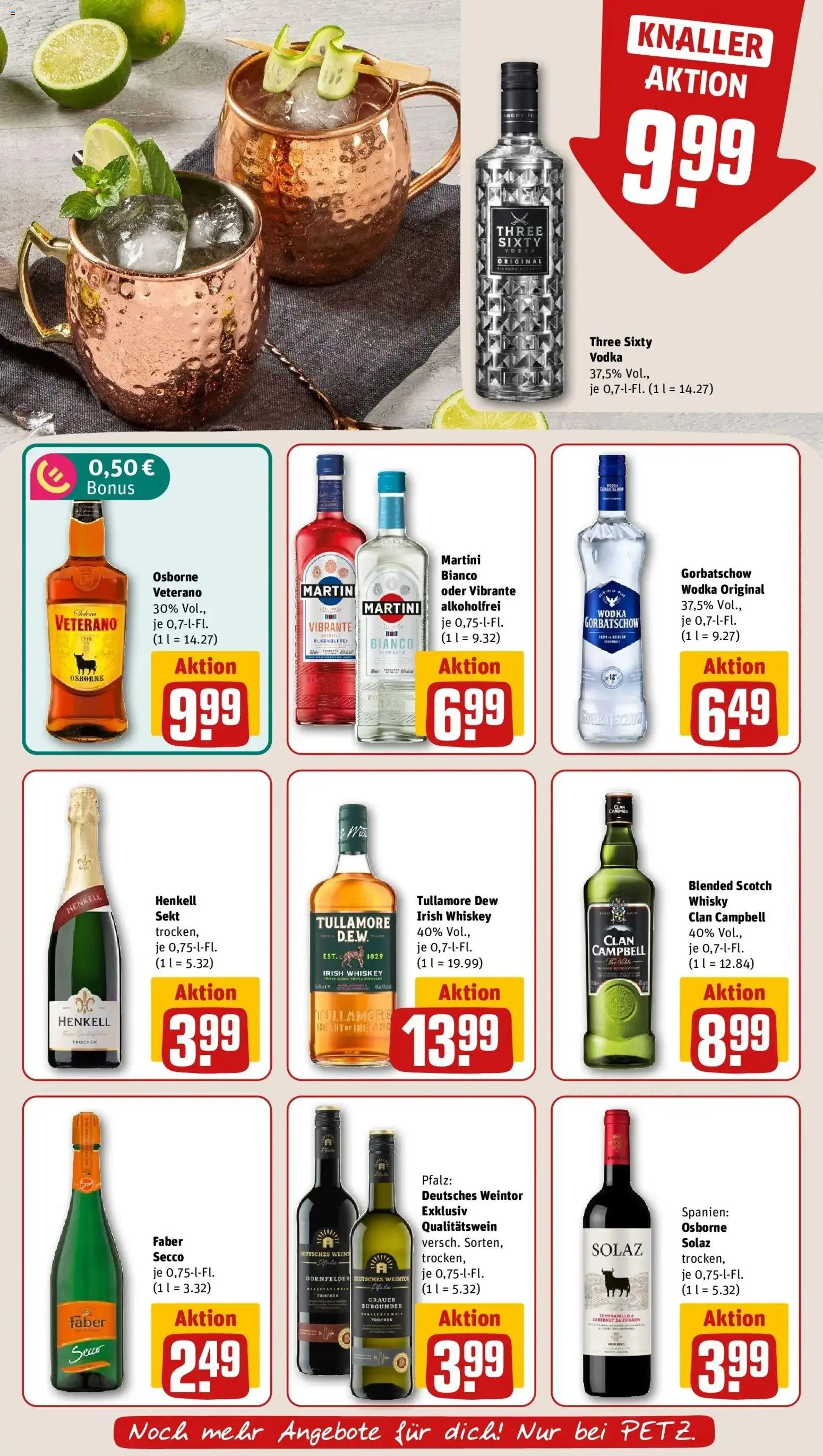 REWE Prospekt ab 05.10.2026 zum Blättern » Angebote | Seite: 19 | Produkte: Martini, Vodka, Wodka, Whiskey