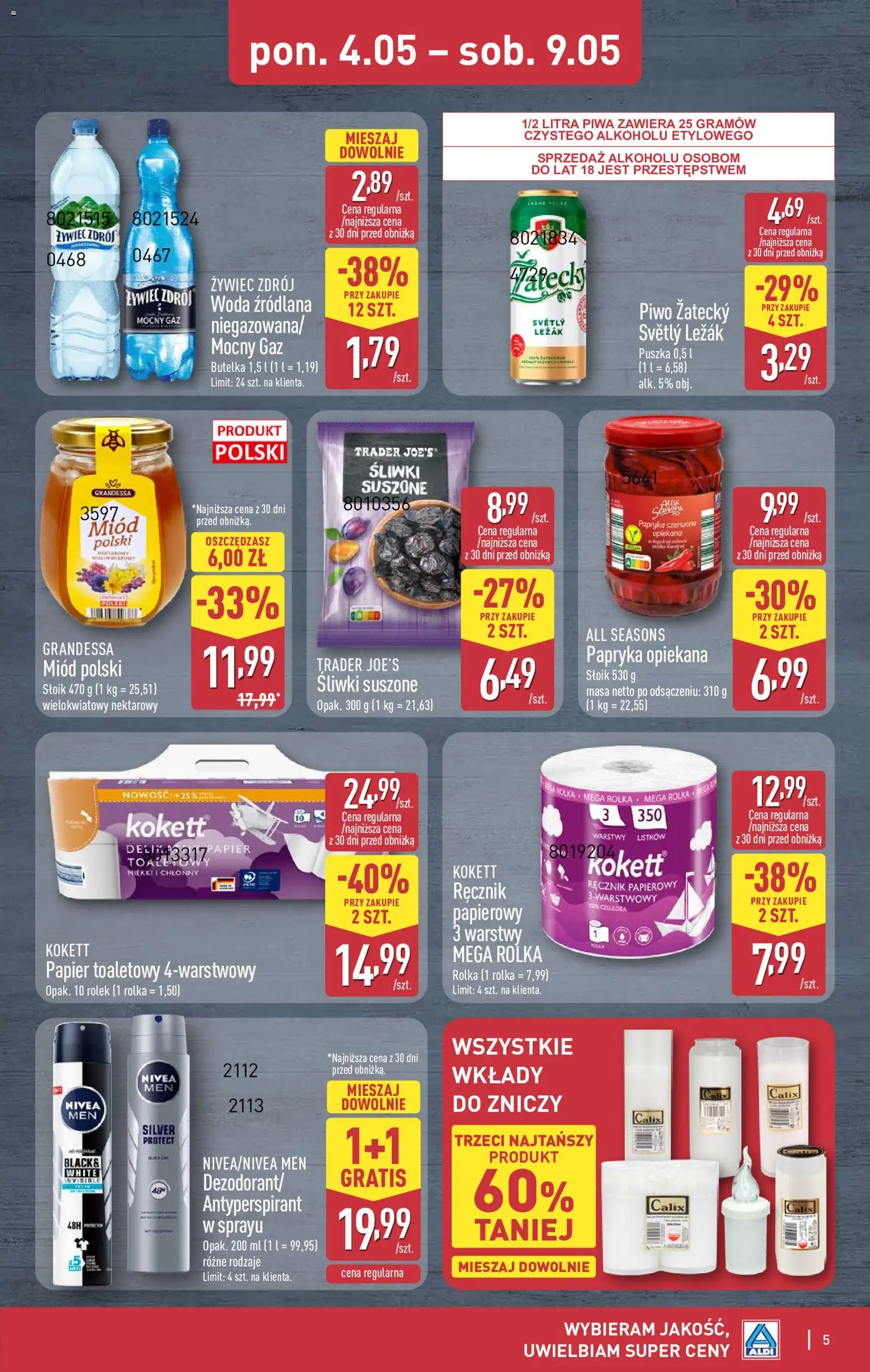 Aldi Polsko leták - Artykuły przemysłowe i tekstylia od 07.05.2026 | Strana: 5 | Produkty: Nivea