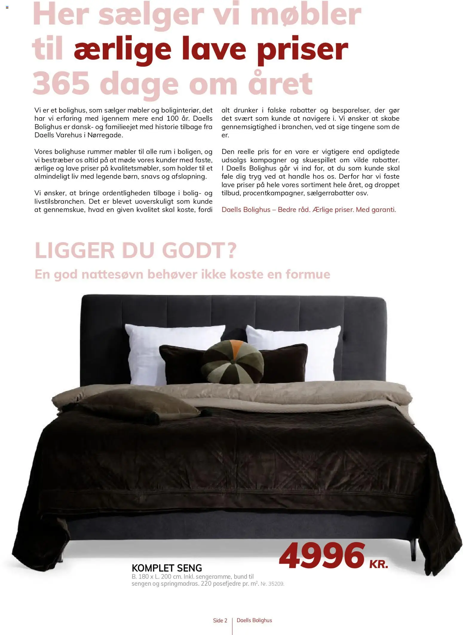 Daells Bolighus tilbudsavis – gyldig fra 10.06.2026 | Side: 2 | Produkter: Seng, Søm