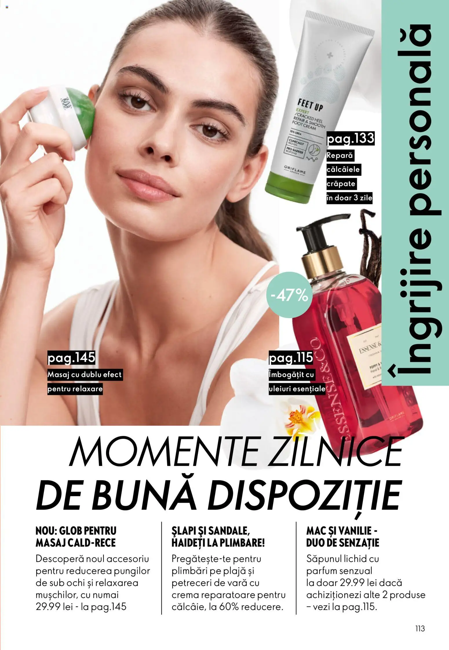 Noul catalog Oriflame – valabil de la 29.07.2026 | Pagină: 113 | Produse: Ochi, Parfum, Cremă, Șlapi