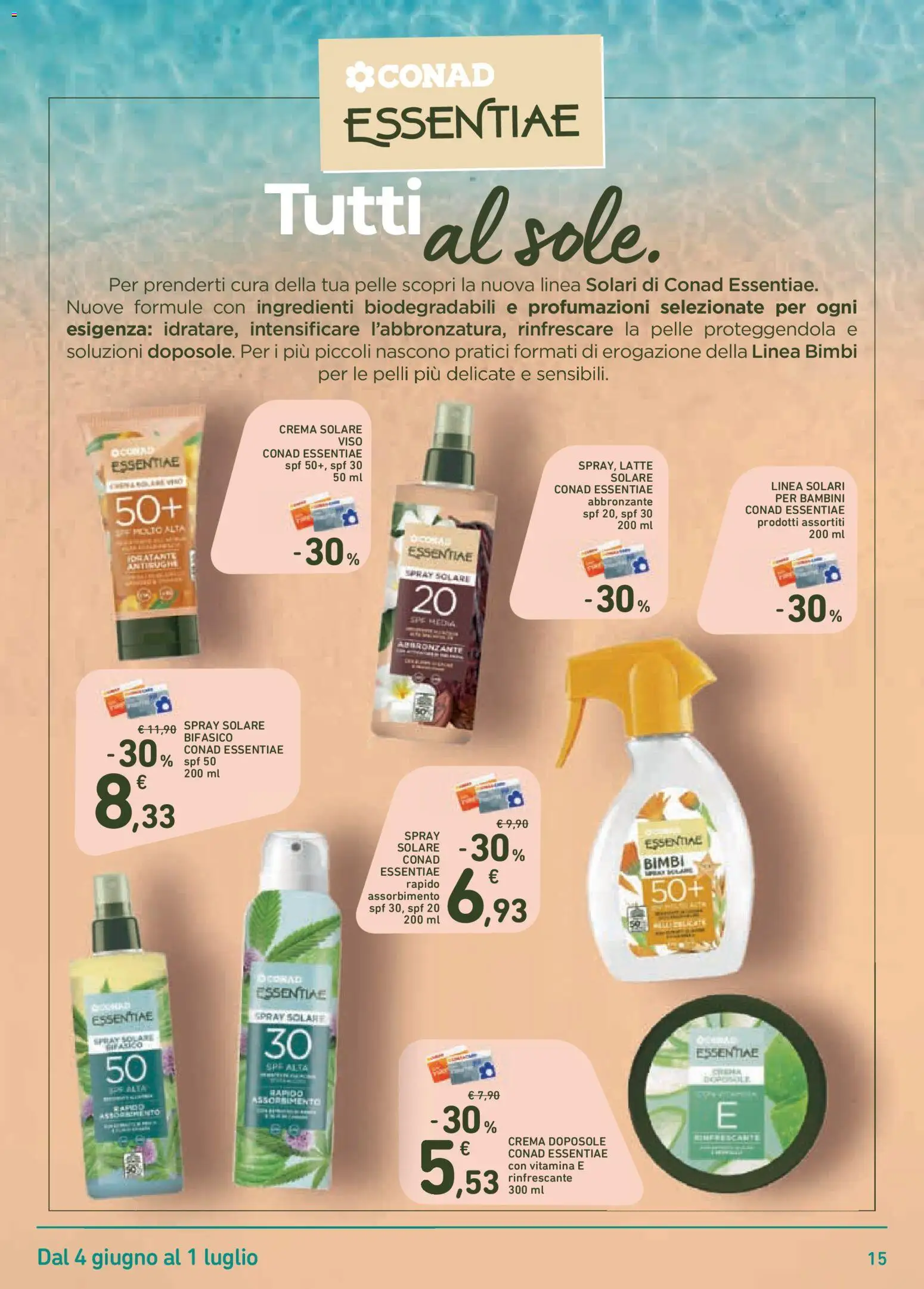 Volantino Conad del 04.06.2026 | Pagina: 15 | Prodotti: Crema, Crema solare, Latte