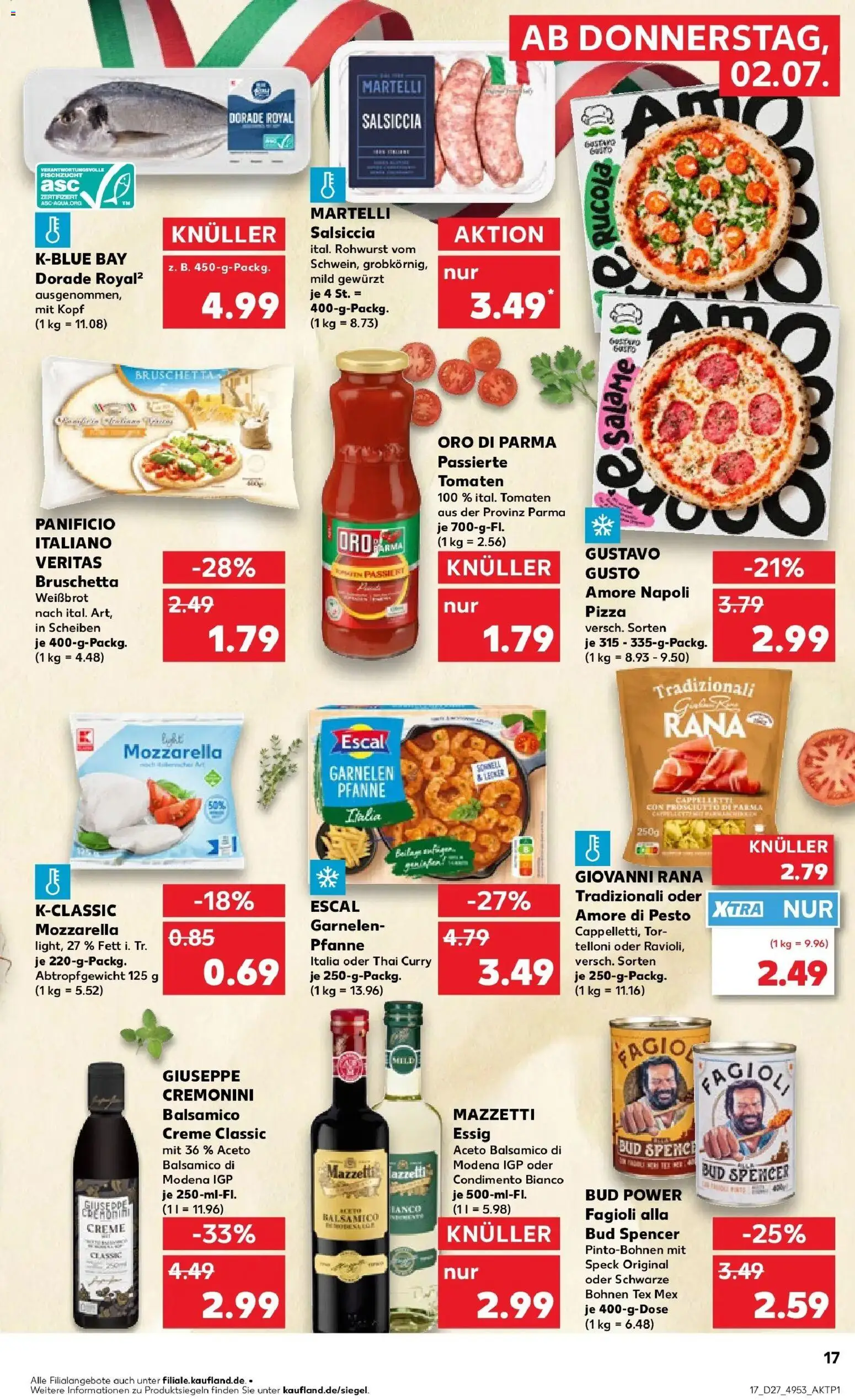 Kaufland Prospekt Viersen – gültig ab 29.06.2026 | Seite: 28 | Produkte: Gustavo gusto, Balsamico, Tomaten, Oro di parma