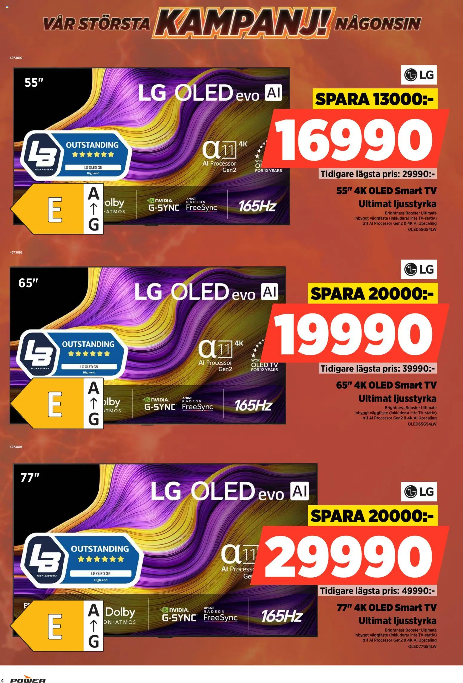 Power reklamblad aktuell från 31/08/2026 | Sida: 4 | Produkter: Smart tv, Tv