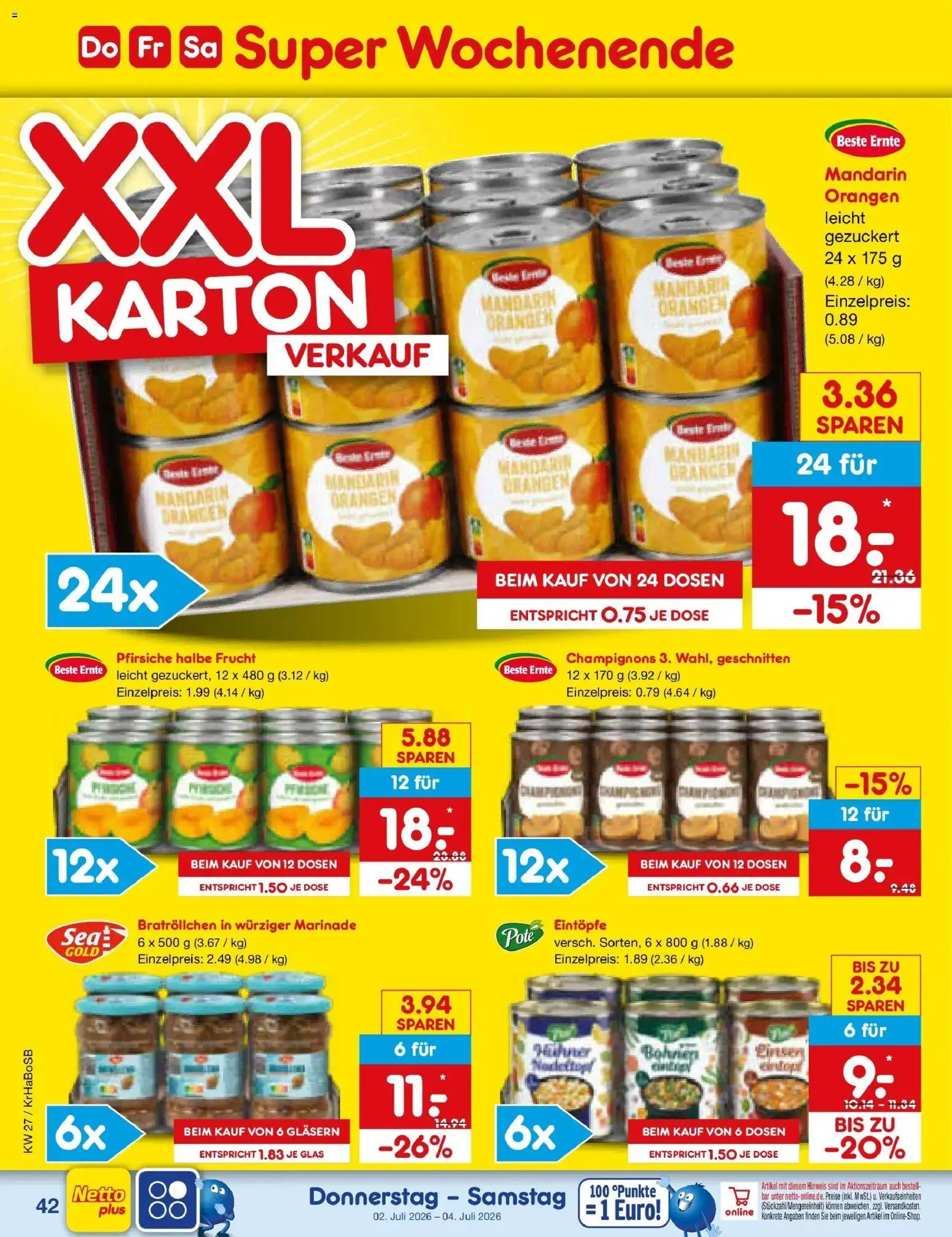 Netto Marken-Discount Prospekt Stadtlohn – gültig ab 29.06.2026 | Seite: 62 | Produkte: Orangen, Champignons