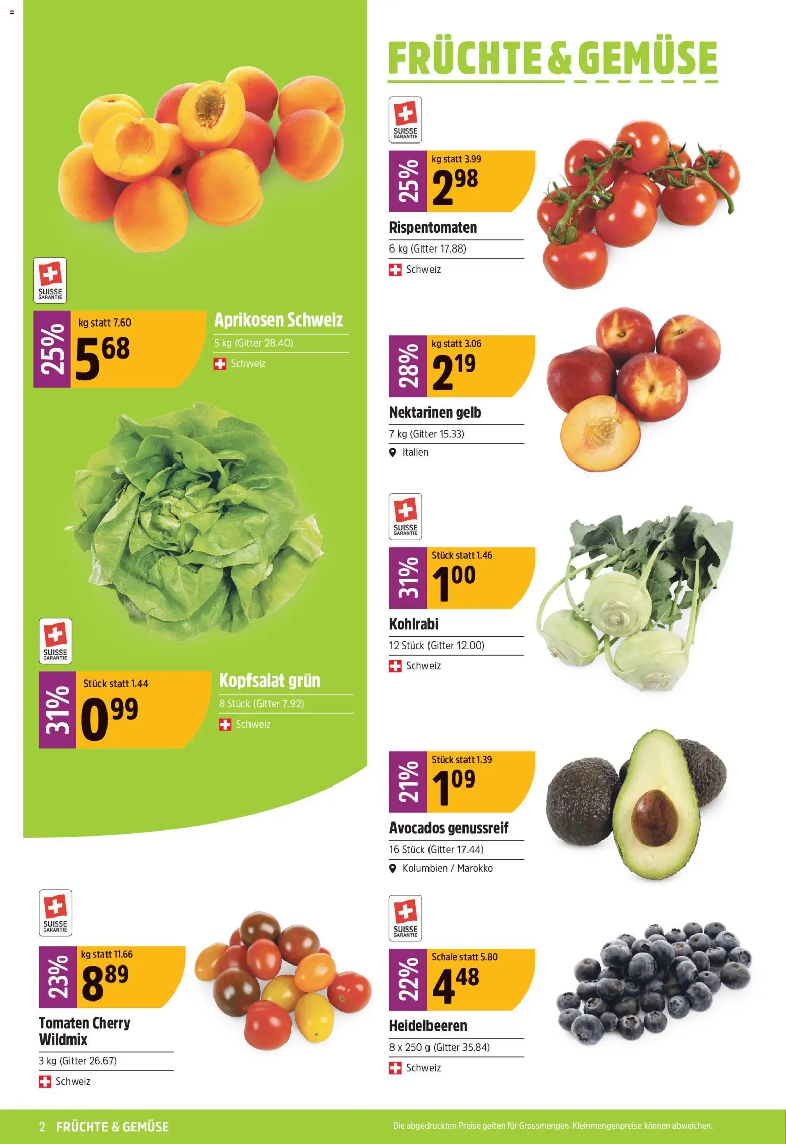 TopCC aktionen – gültig ab 20.07.2026 | Seite: 2 | Produkte: Gitter, Nektarinen, Tomaten, Früchte