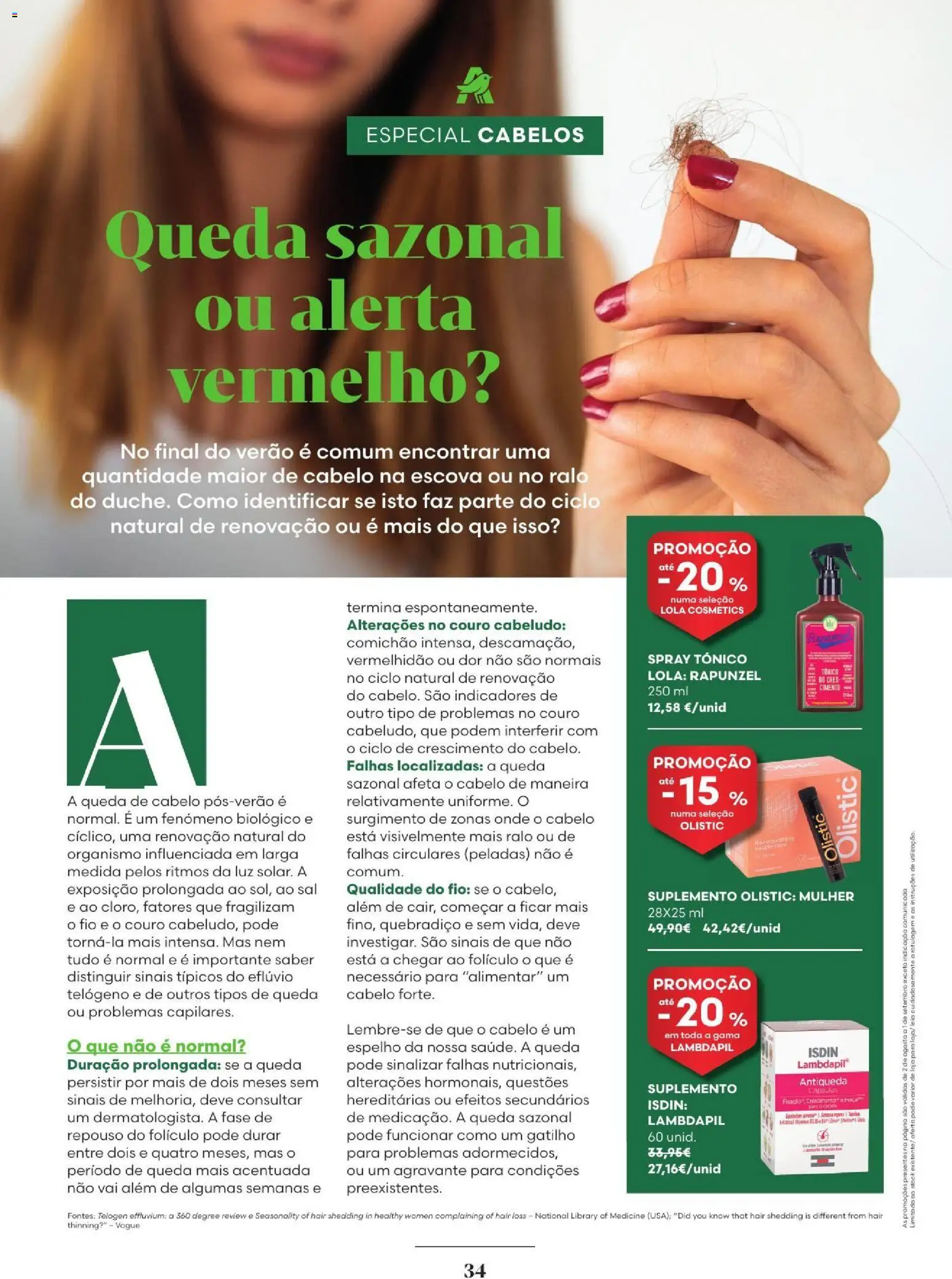 Auchan - Solares  Especial Cabelo │ válido de 02/08/2026 | Página: 34 | Produtos: Sal, Espelho