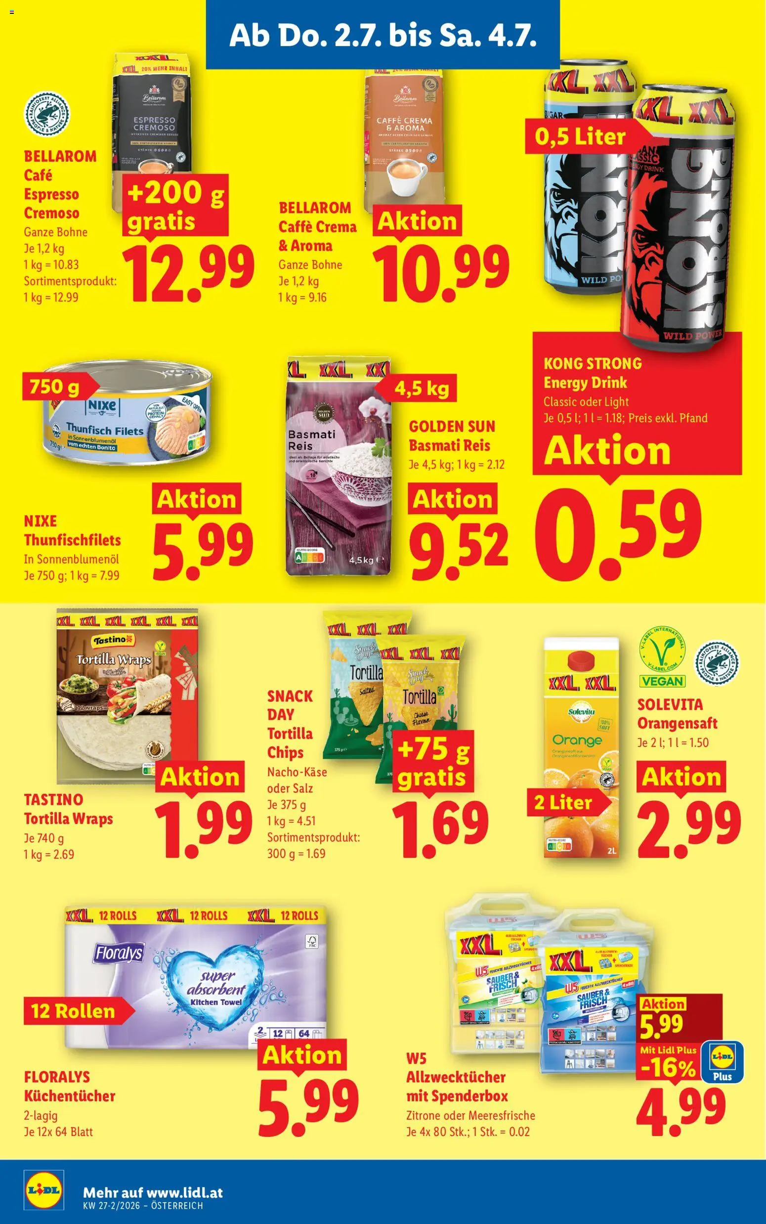 Lidl - Flugblatt gültig ab 02.07.2026 | Seite: 14 | Produkte: Chips, Zitrone, Saft, Reis