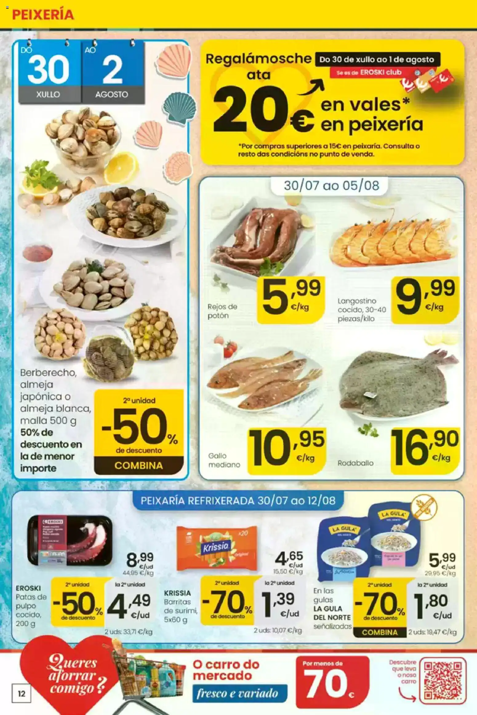 Eroski folleto │ válido desde el 30/07/2026 | Página: 12 | Productos: Langostino