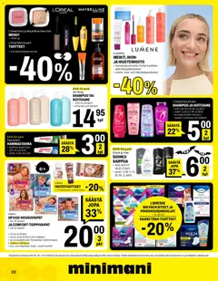 Minimani-mainoslehti voimassa 16/09/2026 alkaen | Sivu: 22 | Tuotteet: Shampoo, Hoitoaine, Saippua, Suihku