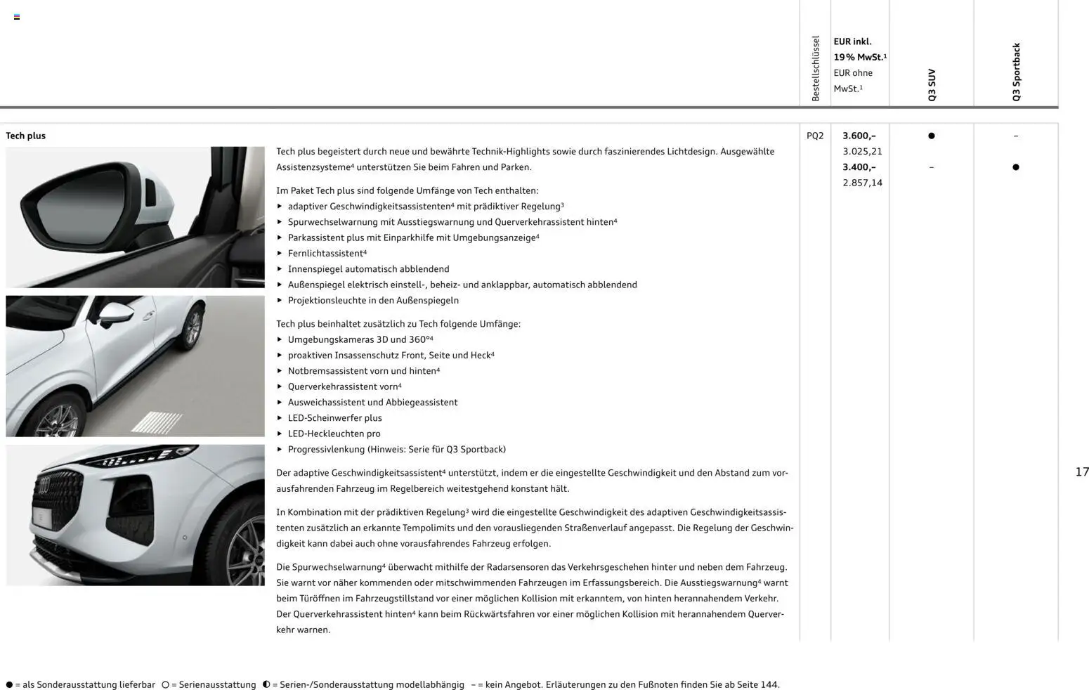 Audi Q3 – gültig ab 02.10.2026 | Seite: 17