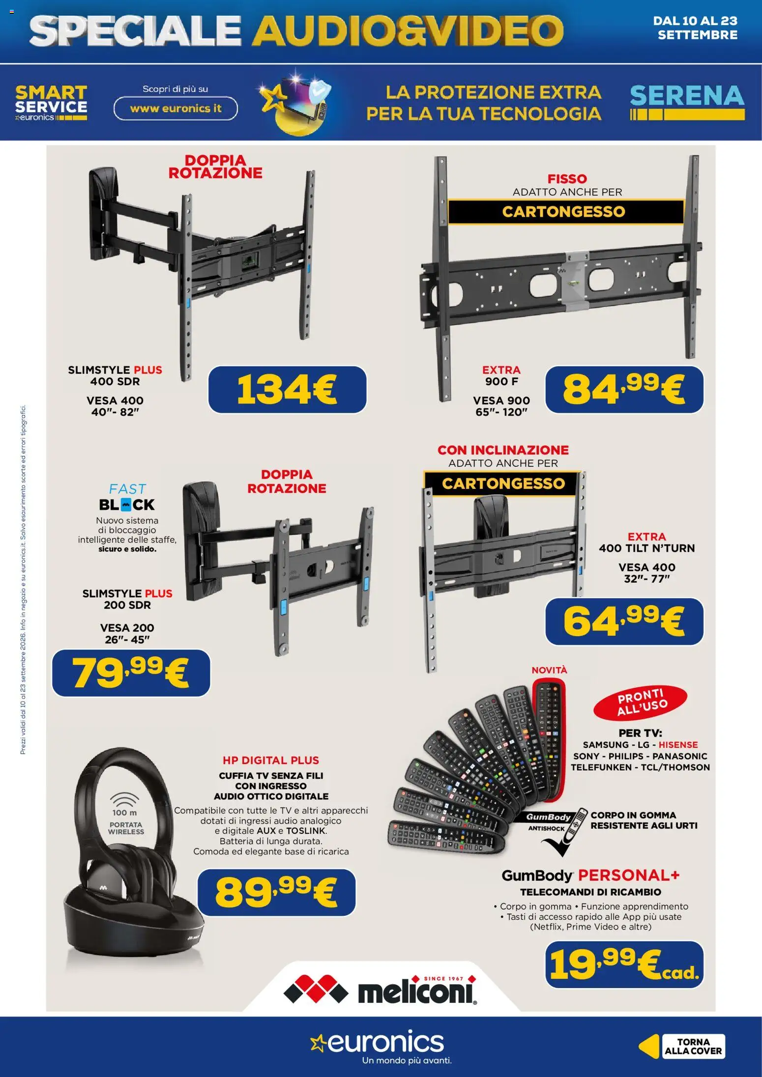 Volantino Euronics del 10/09/2026 | Pagina: 19 | Prodotti: Tv samsung, Video, Audio, Samsung