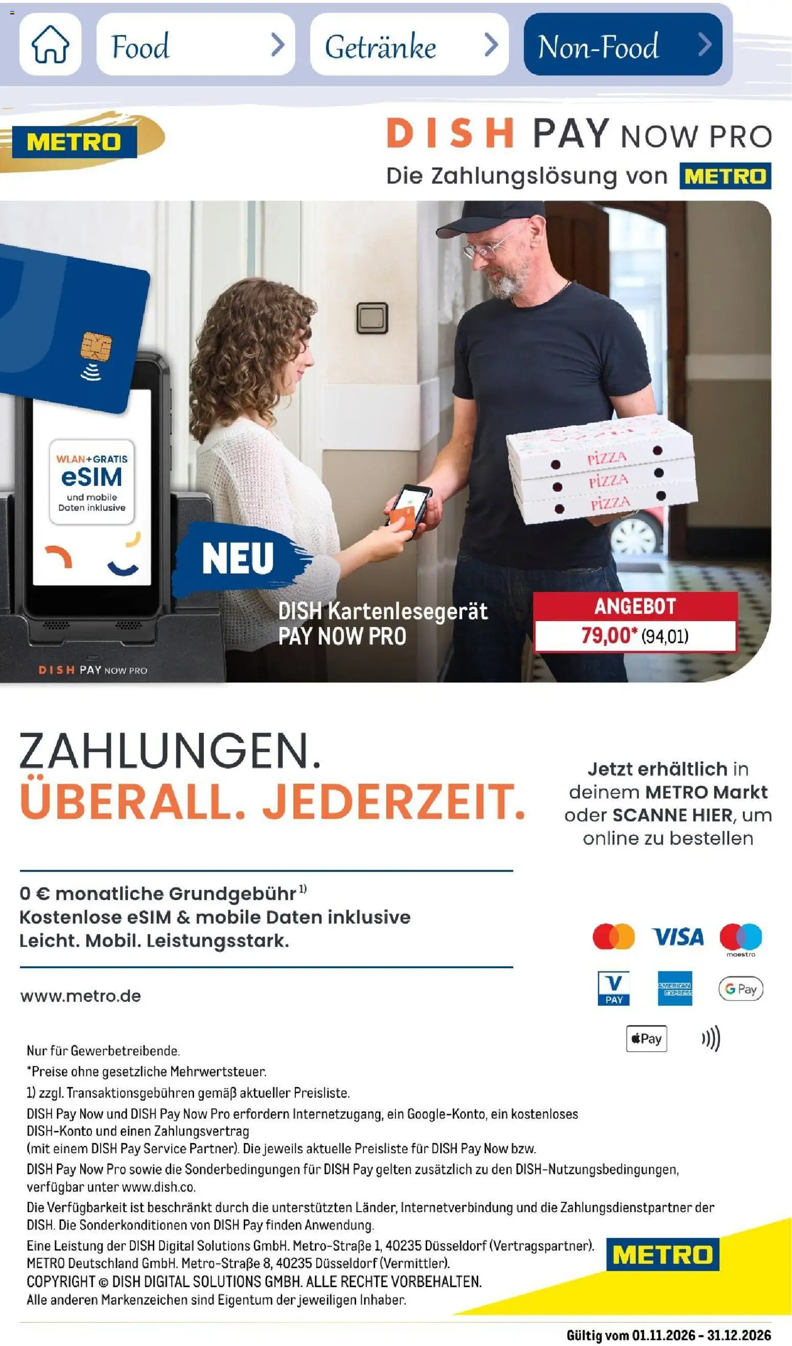Metro Saisonkatalog Festtage voller Genuss – gültig ab 01.11.2026 | Seite: 41 | Produkte: Pizza