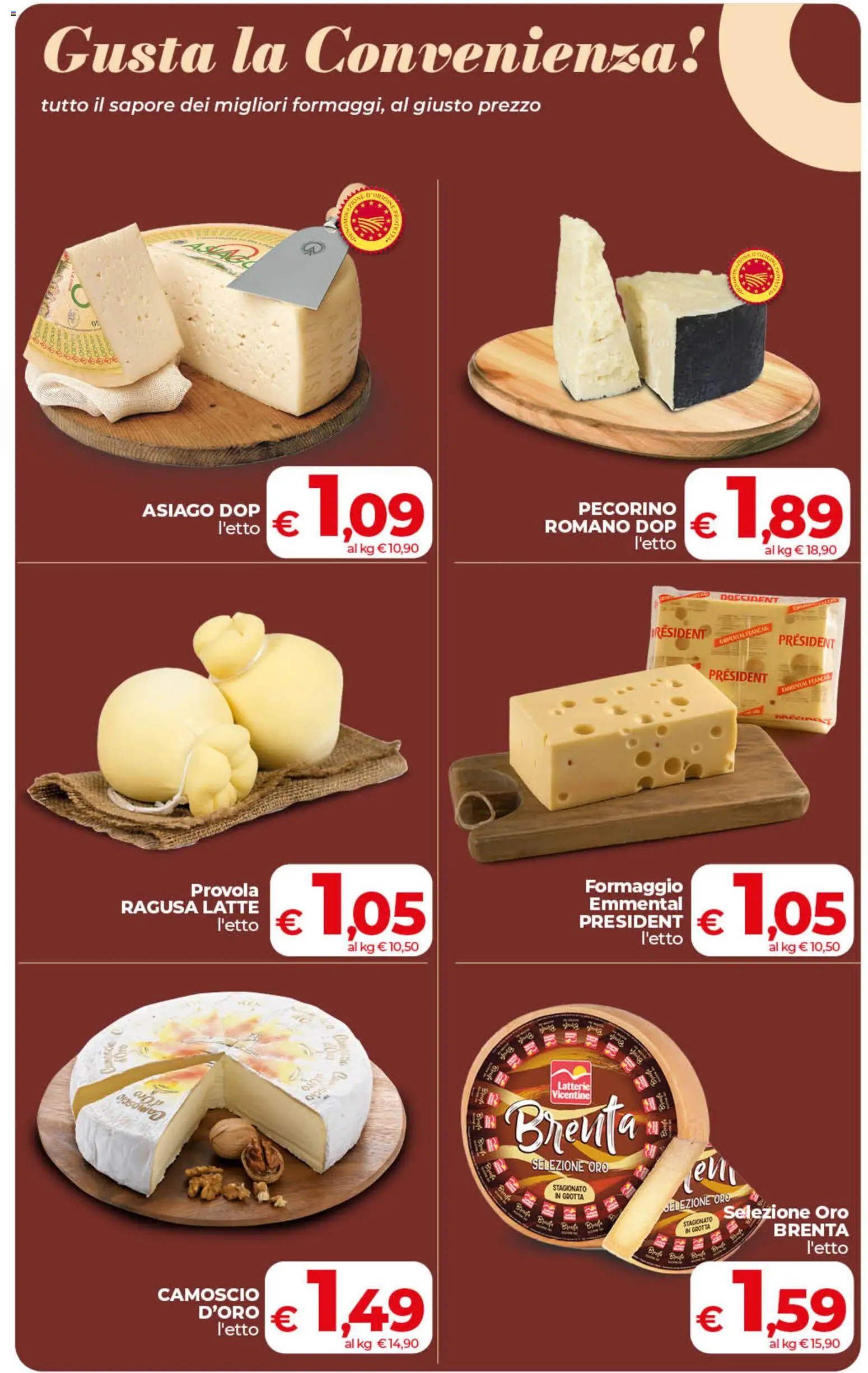 Volantino COOP del 19.05.2026 | Pagina: 9 | Prodotti: Latte, Formaggio, Pecorino Romano, Emmental