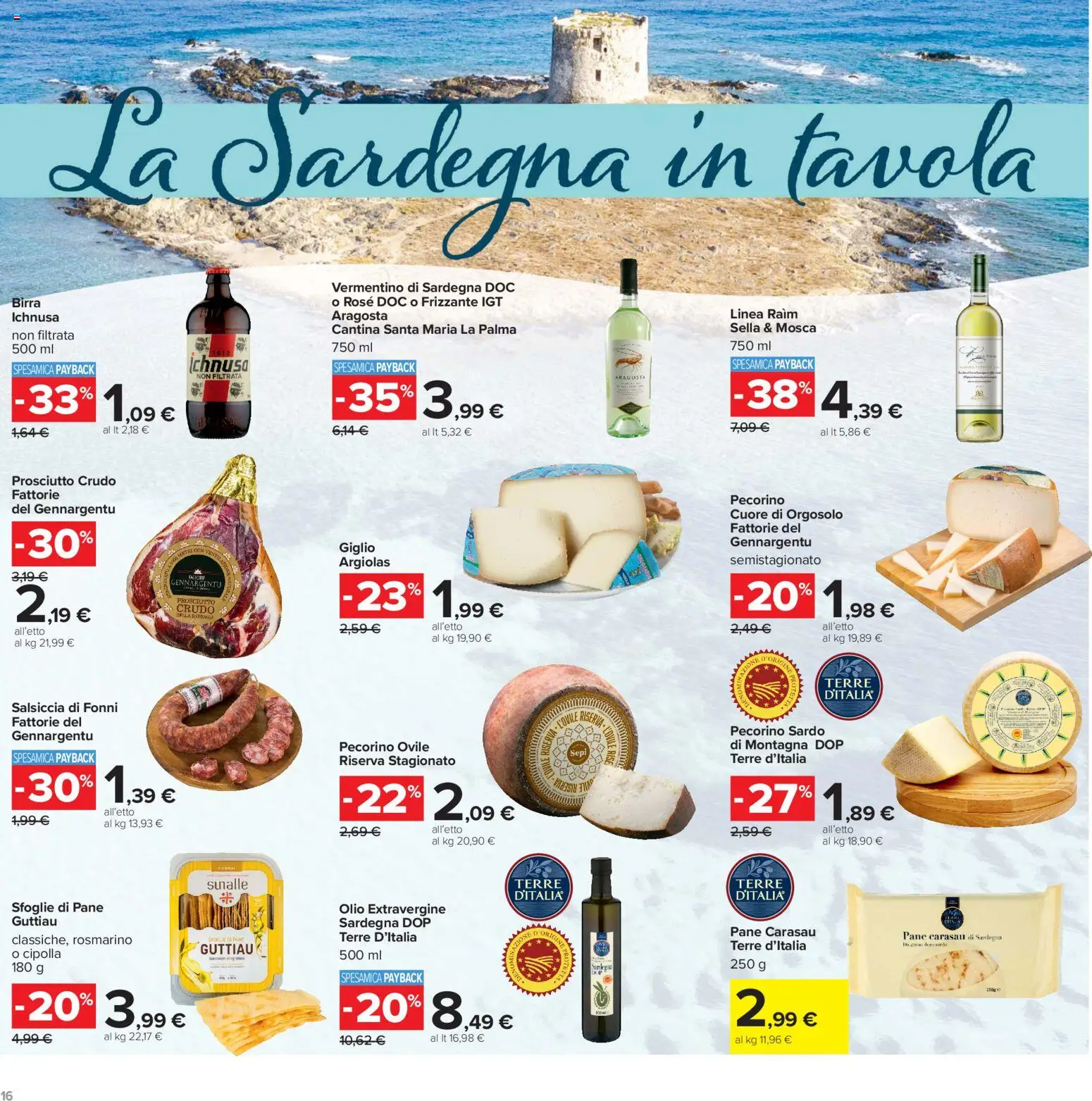 Volantino Carrefour del 15/09/2026 | Pagina: 16 | Prodotti: Prosciutto Crudo, Olio, Salsiccia, Cipolla